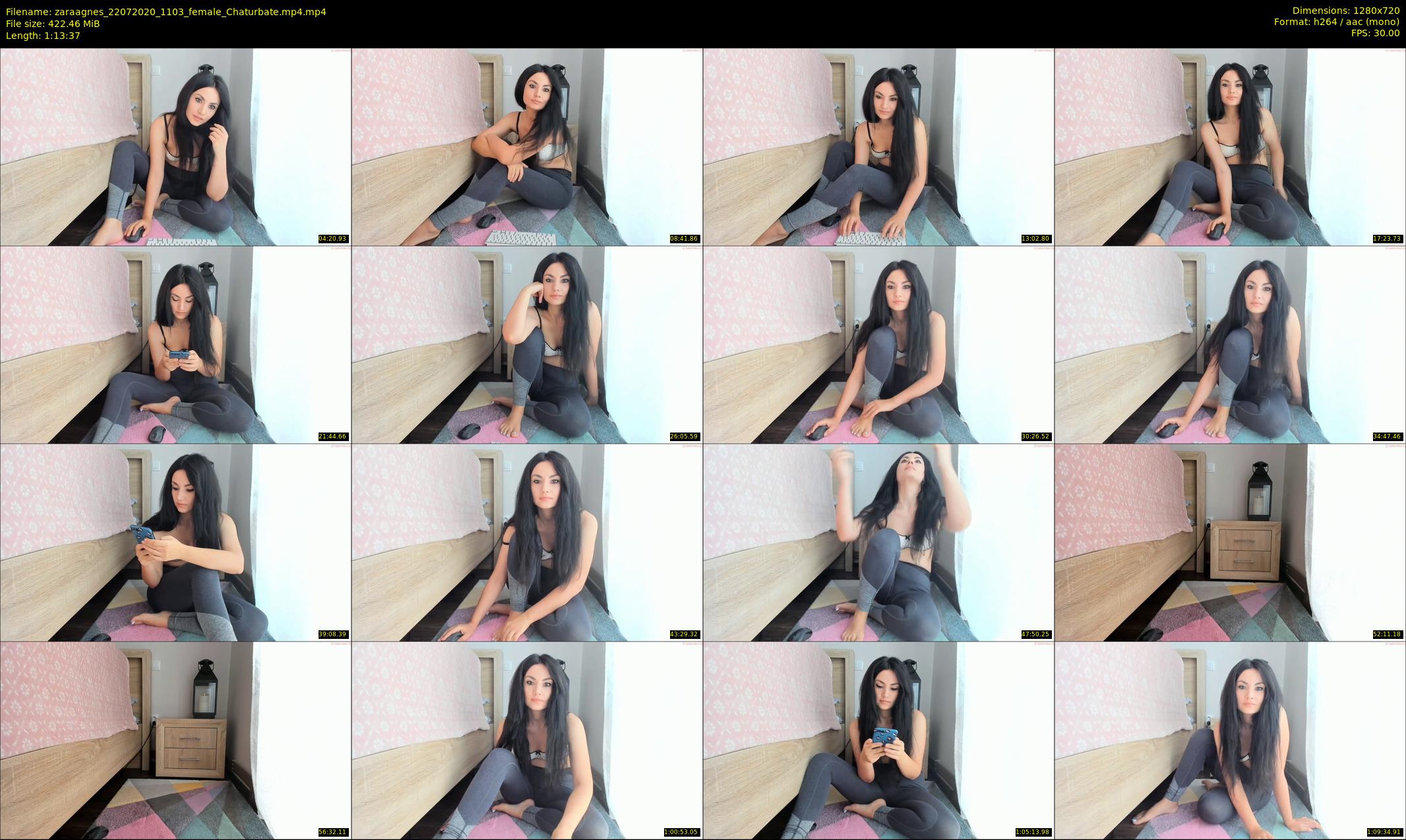 zaraagnes — 74 minute Chaturbate female cam show recording, 720p, Jul 22, 2020