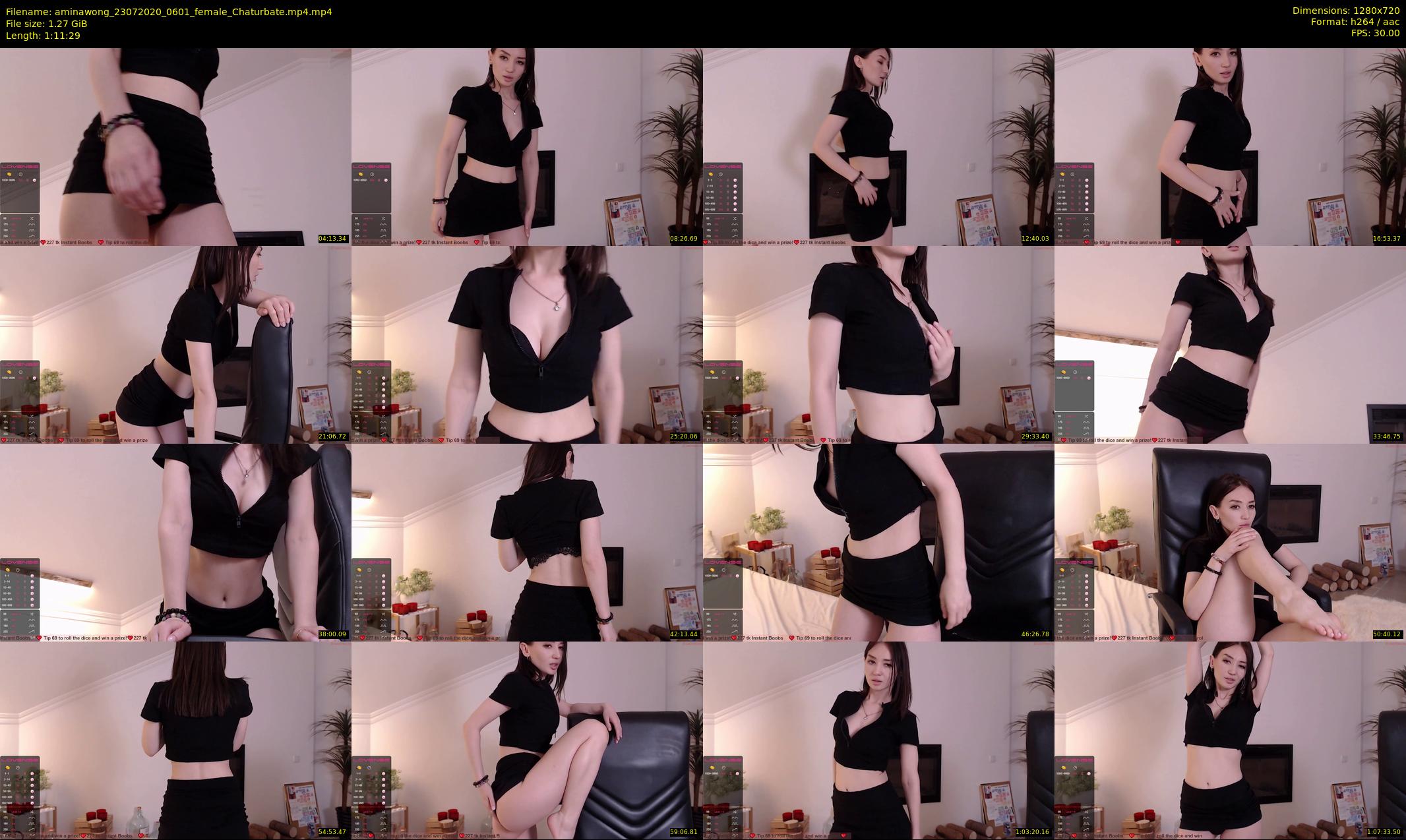 aminawong — 72 minute Chaturbate female cam show recording, 720p, Jul 23, 2020