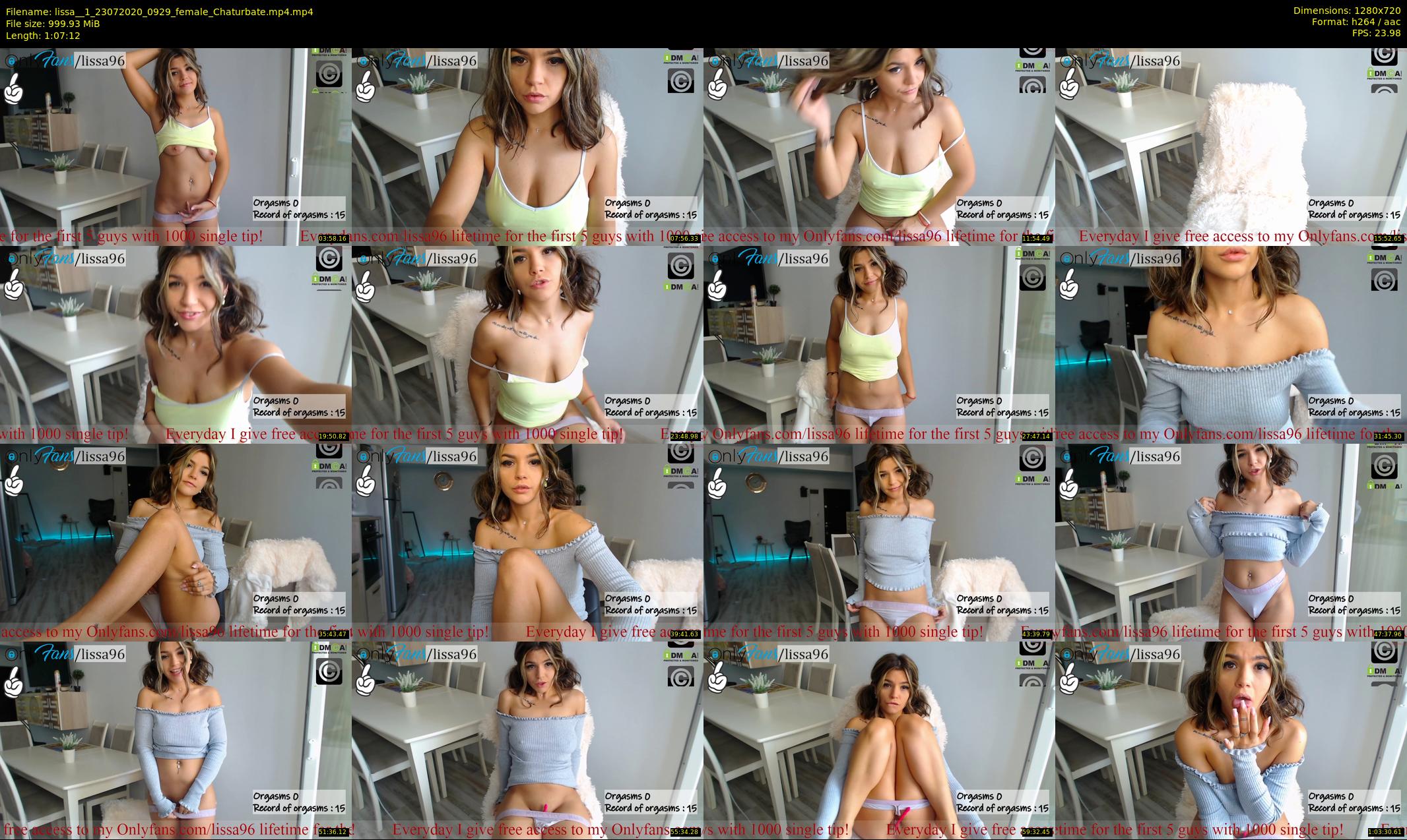 lissa__1 — 68 minute Chaturbate female cam show recording, 720p, Jul 23, 2020