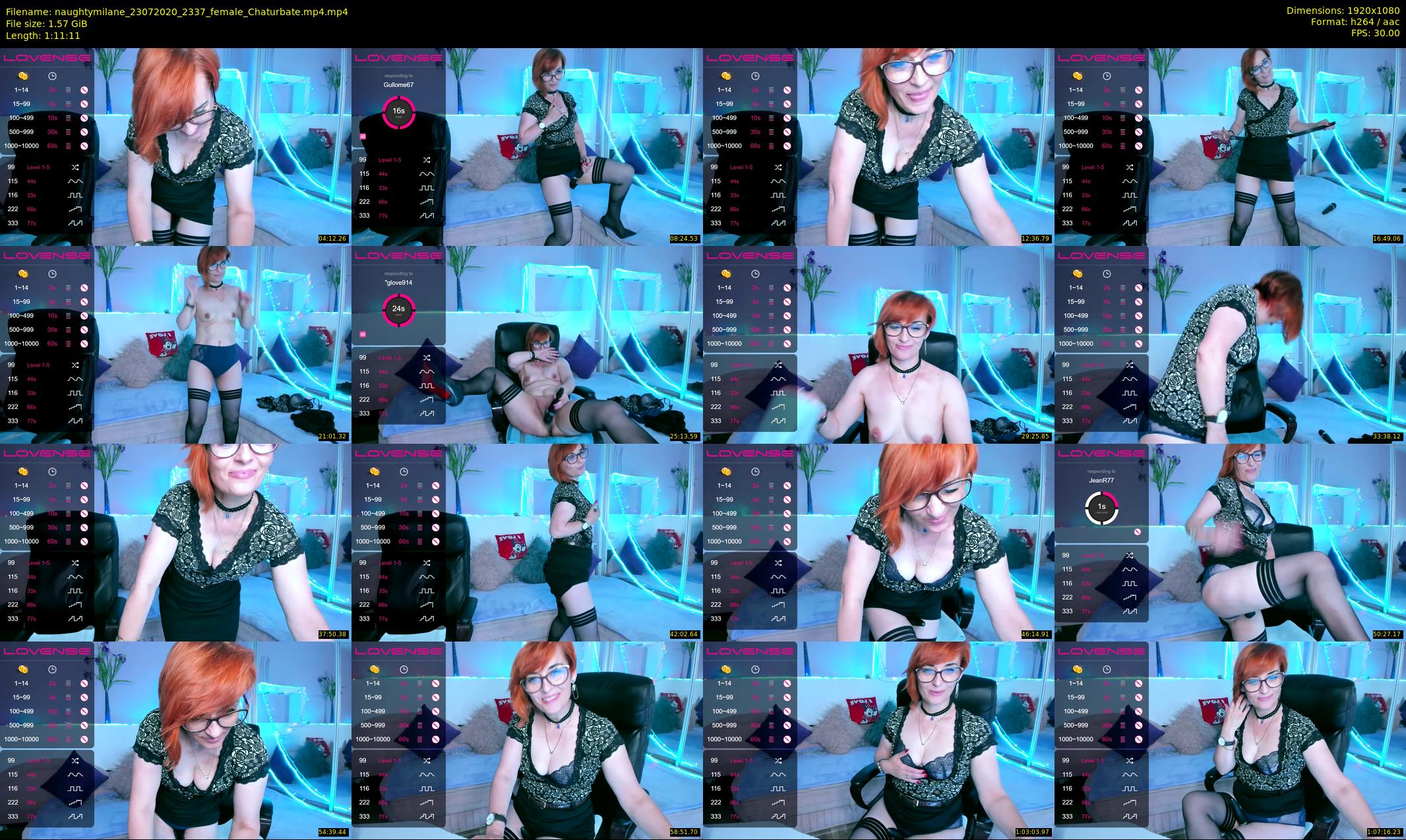 naughtymilane — 72 minute Chaturbate female cam show recording, 1080p, Jul 23, 2020