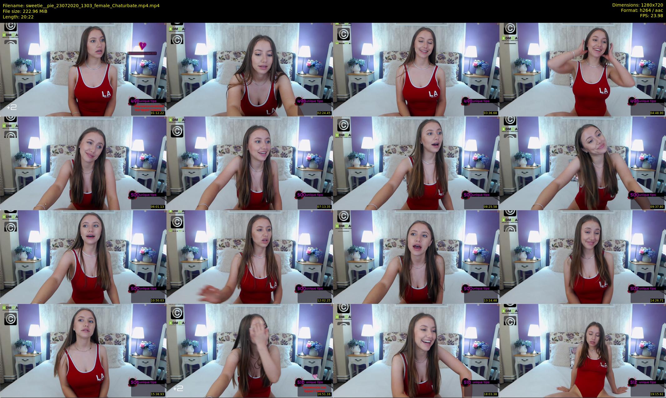 sweetie__pie — 21 minute Chaturbate female cam show recording, 720p, Jul 23, 2020