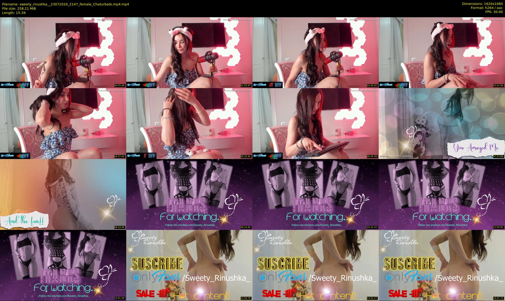 sweety_rinushka_ — 16 minute Chaturbate female cam show recording, 1080p, Jul 23, 2020