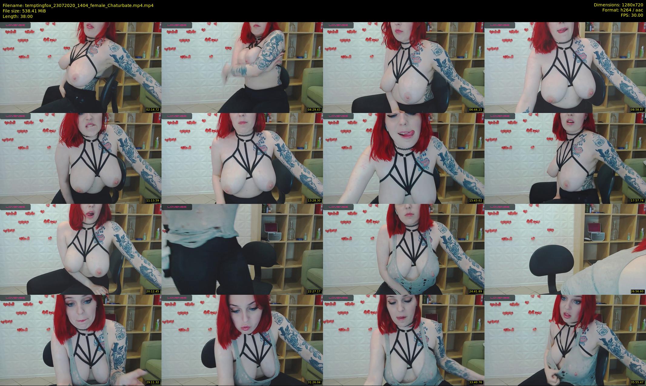 temptingfox — 38 minute Chaturbate female cam show recording, 720p, Jul 23, 2020