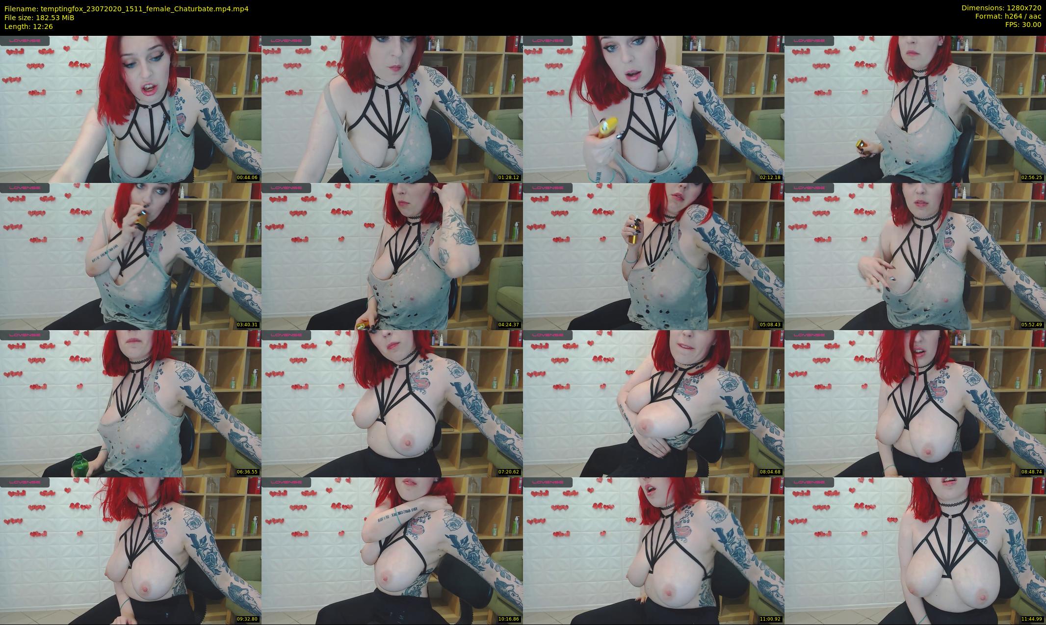 temptingfox — 13 minute Chaturbate female cam show recording, 720p, Jul 23, 2020