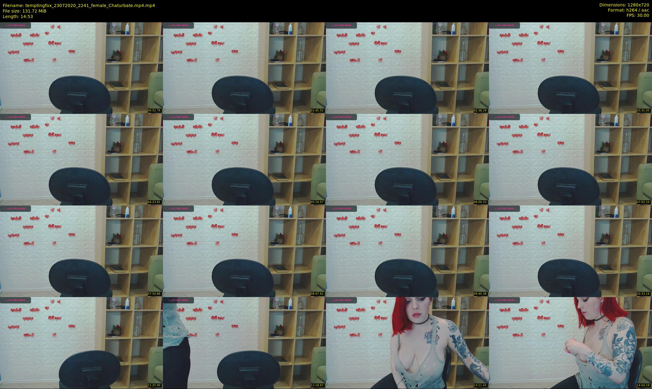 temptingfox — 15 minute Chaturbate female cam show recording, 720p, Jul 23, 2020