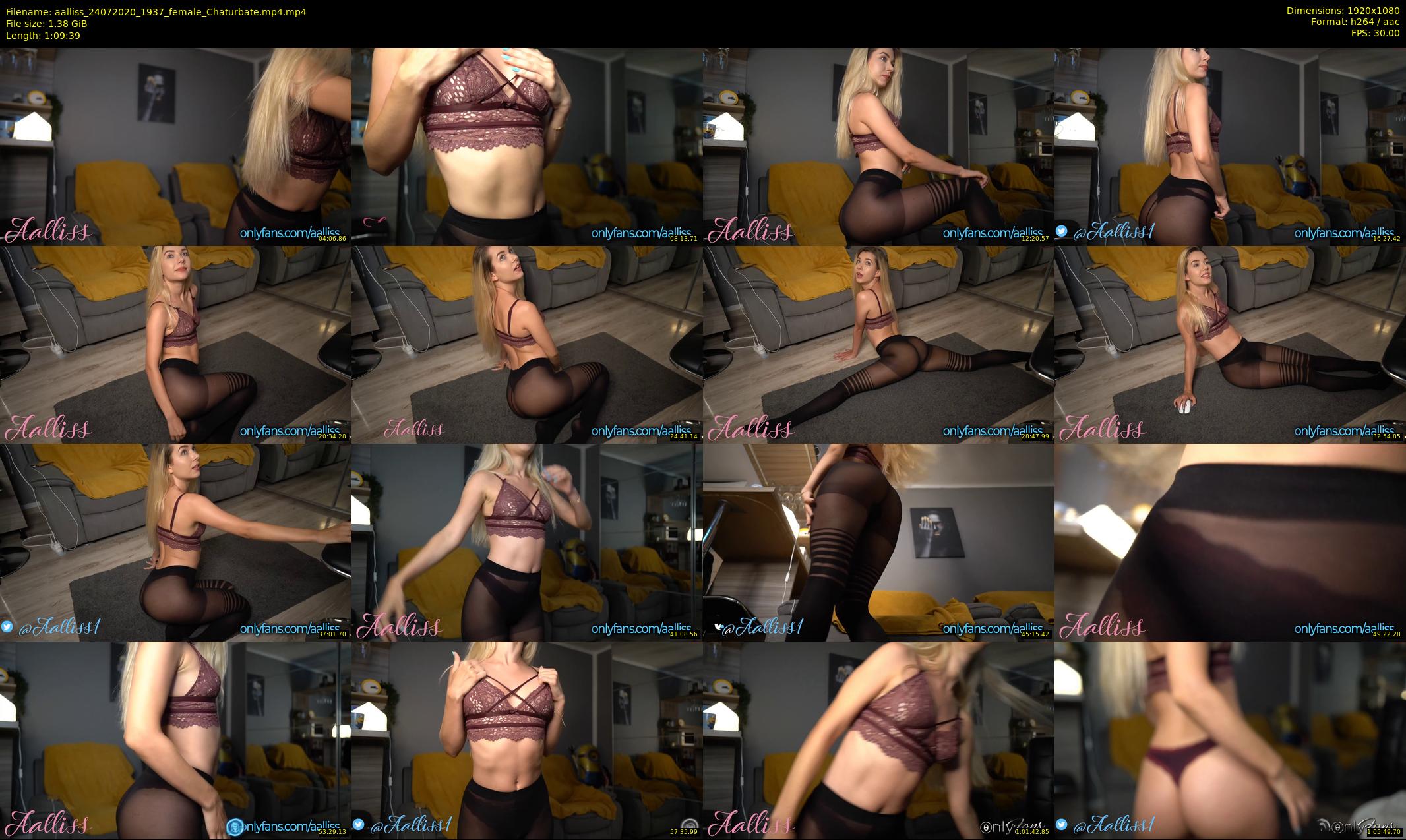 aalliss — 70 minute Chaturbate female cam show recording, 1080p, Jul 24, 2020