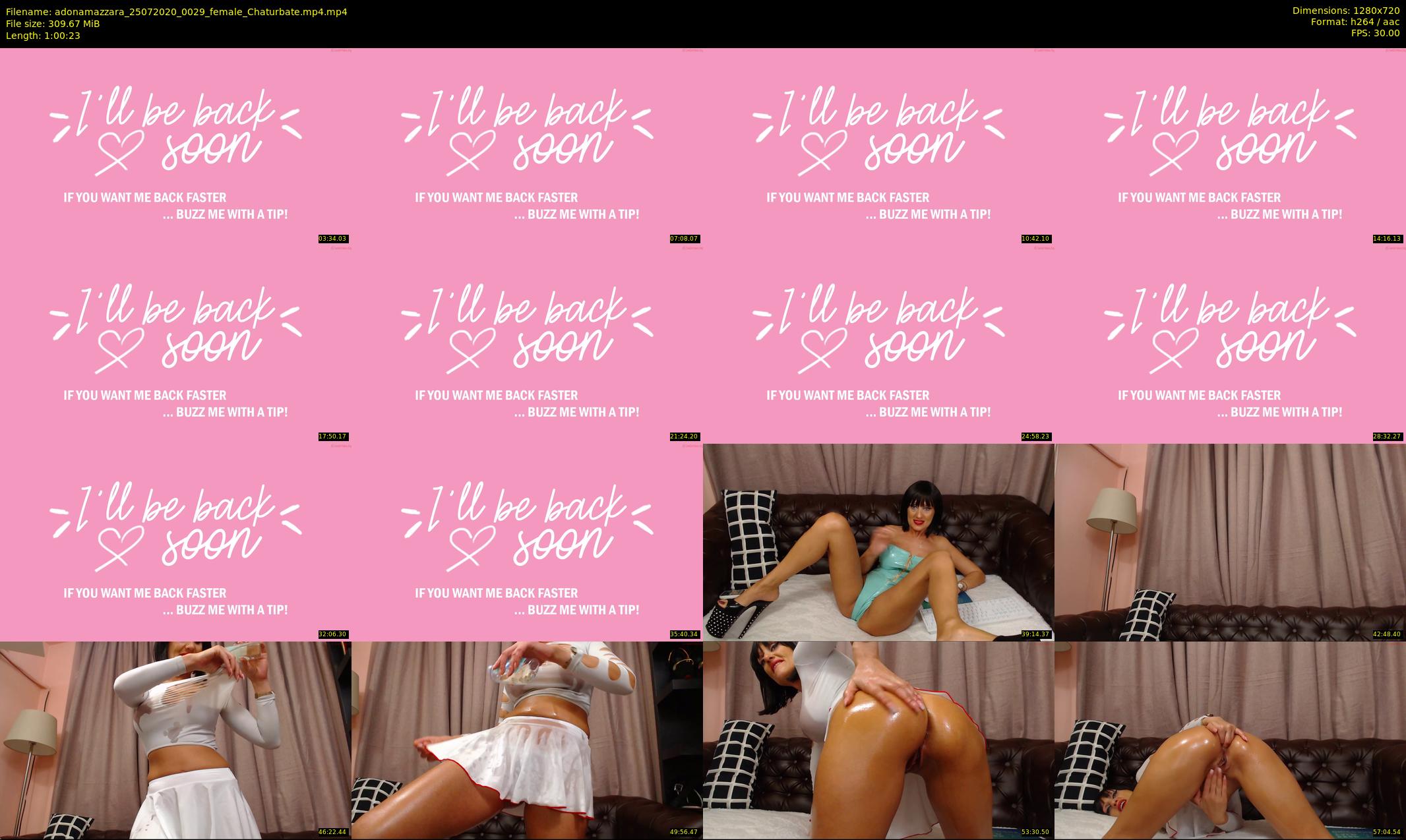adonamazzara — 61 minute Chaturbate female cam show recording, 720p, Jul 25, 2020