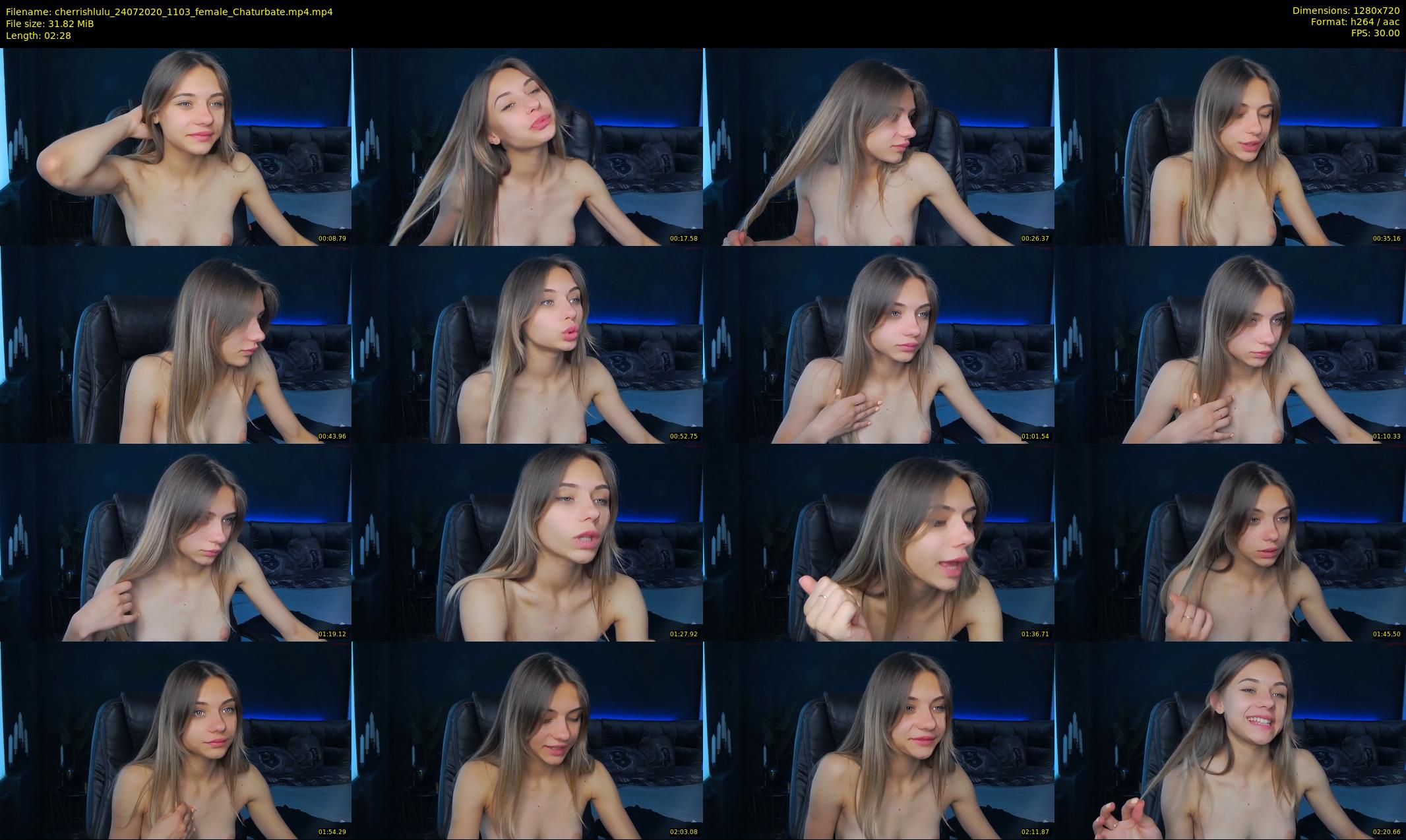 cherrishlulu — 3 minute Chaturbate female cam show recording, 720p, Jul 24, 2020