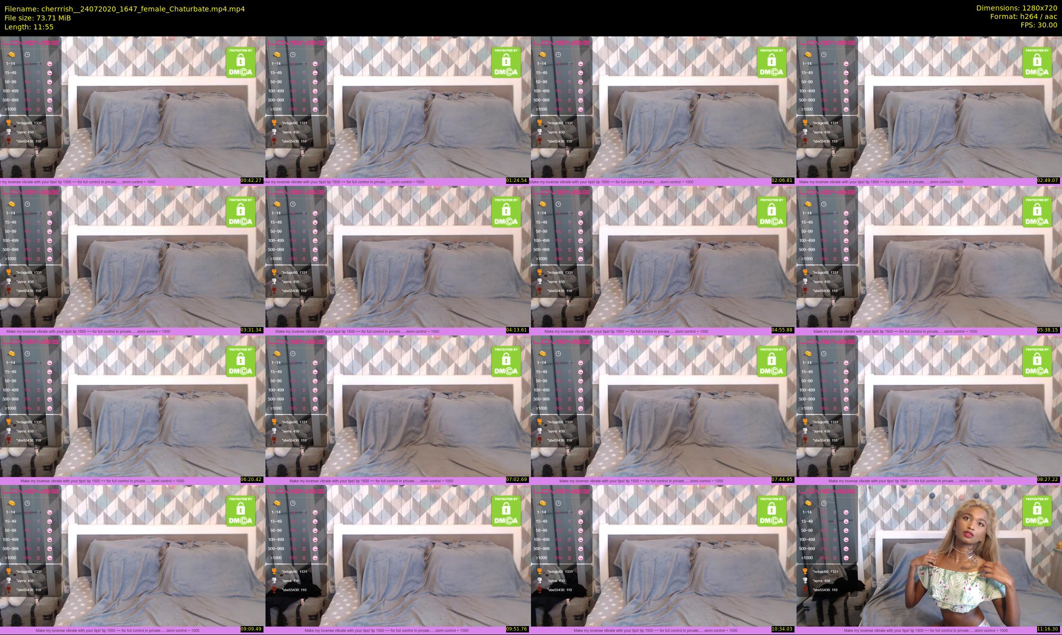 cherrrish_ — 12 minute Chaturbate female cam show recording, 720p, Jul 24, 2020