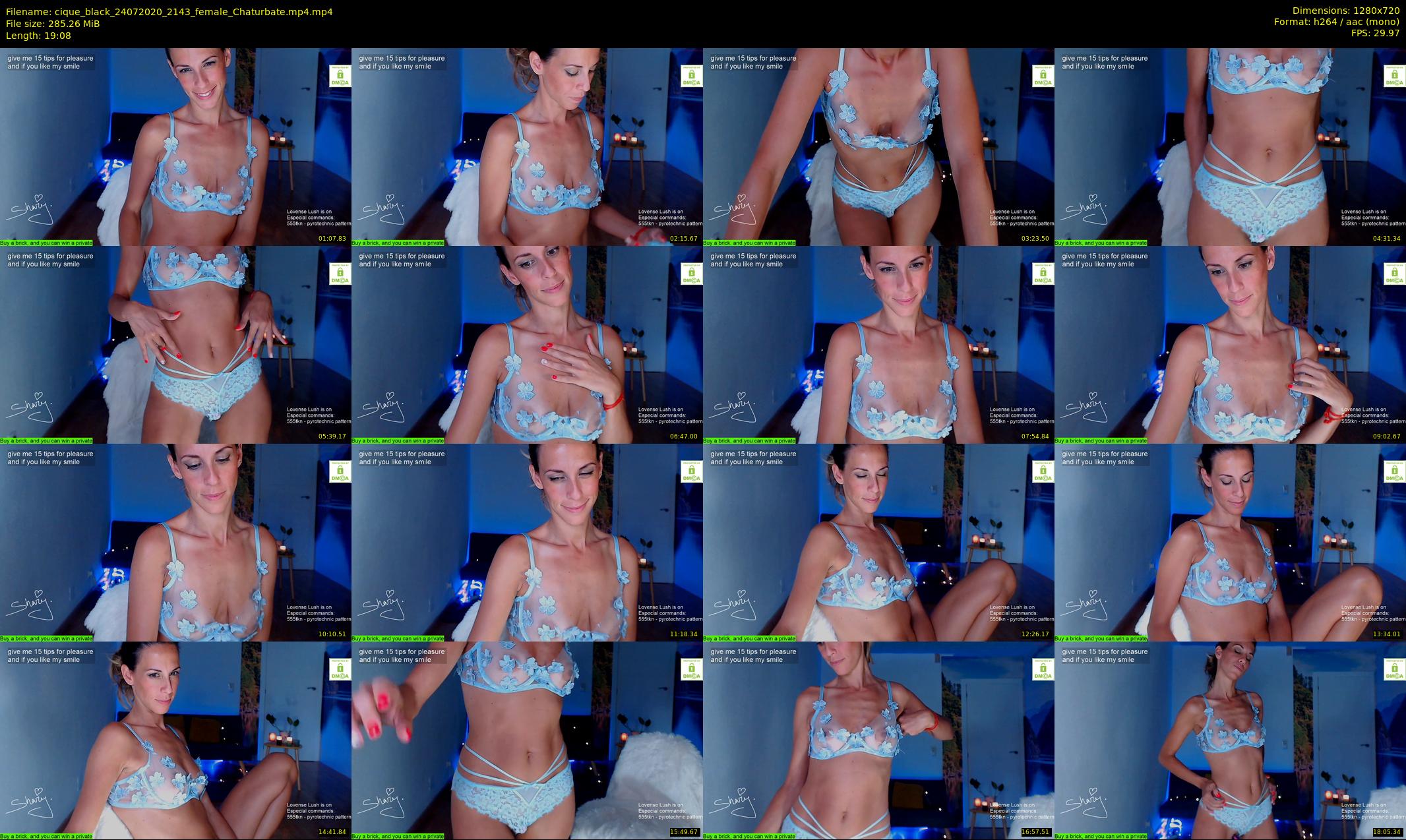 cique_black — 20 minute Chaturbate female cam show recording, 720p, Jul 24, 2020