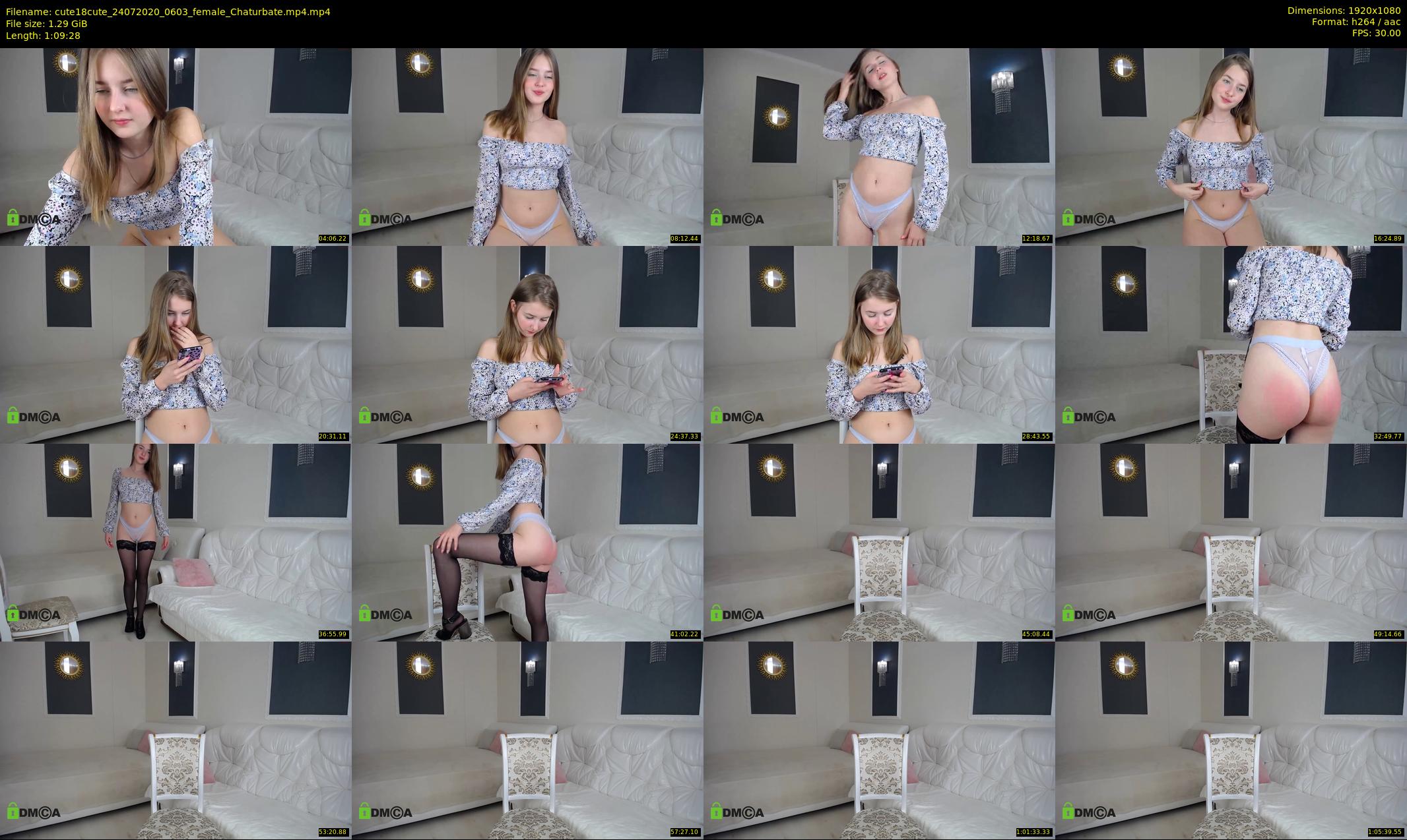 cute18cute — 70 minute Chaturbate female cam show recording, 1080p, Jul 24, 2020