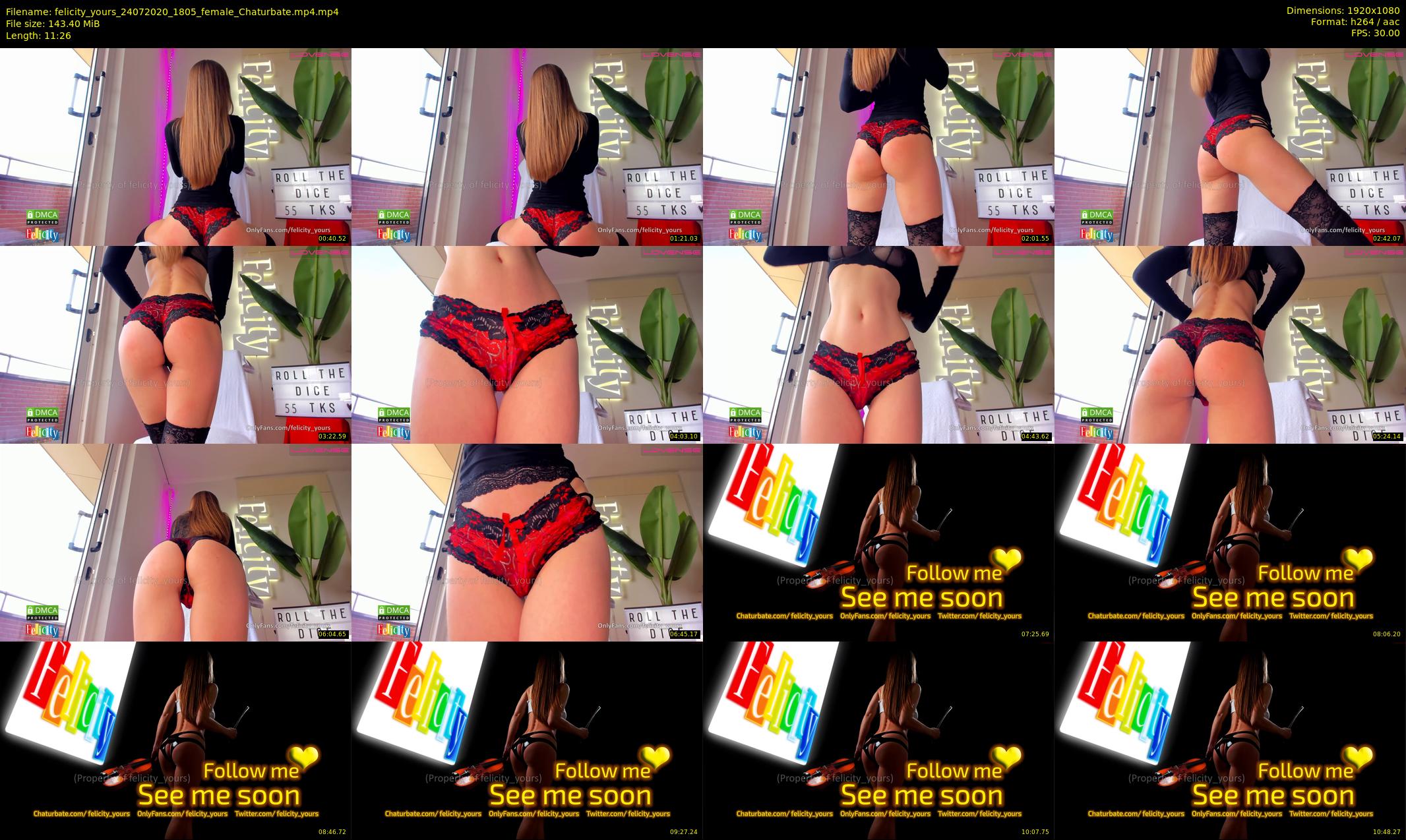 felicity_yours — 12 minute Chaturbate female cam show recording, 1080p, Jul 24, 2020