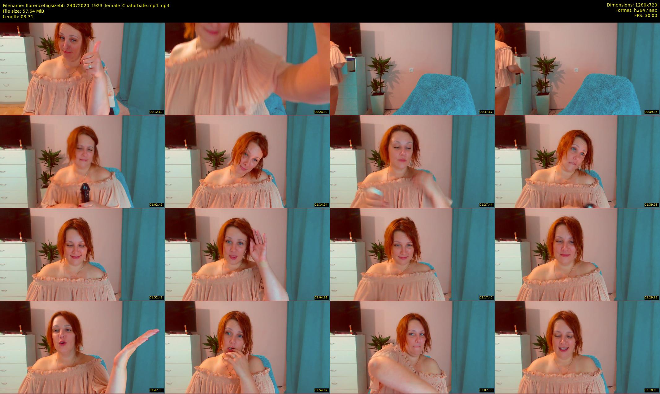 florencebigsizebb — 4 minute Chaturbate female cam show recording, 720p, Jul 24, 2020