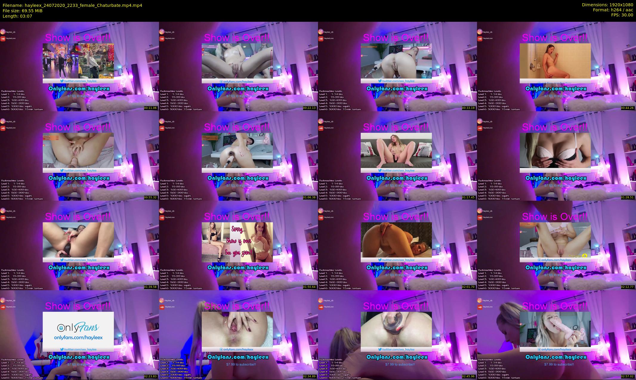 hayleex — 4 minute Chaturbate female cam show recording, 1080p, Jul 24, 2020
