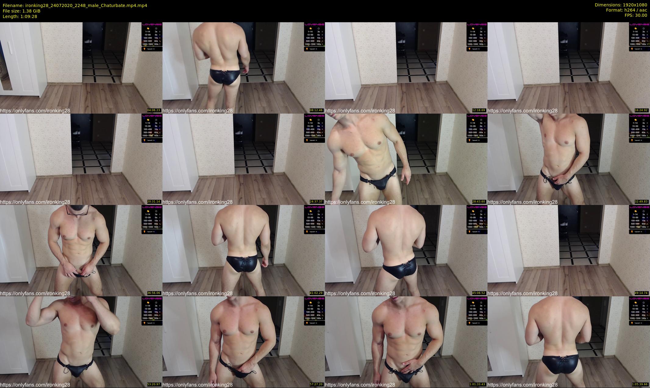 ironking28 — 70 minute Chaturbate male cam show recording, 1080p, Jul 24, 2020