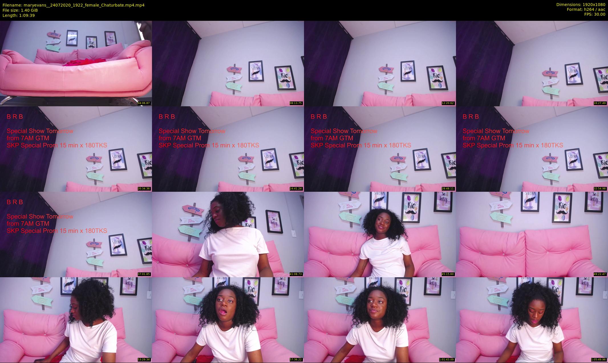 maryevans_ — 70 minute Chaturbate female cam show recording, 1080p, Jul 24, 2020