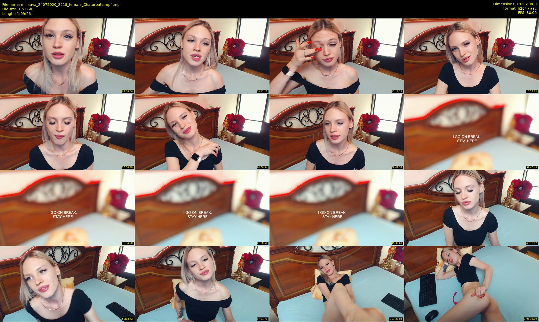 millaava — 70 minute Chaturbate female cam show recording, 1080p, Jul 24, 2020