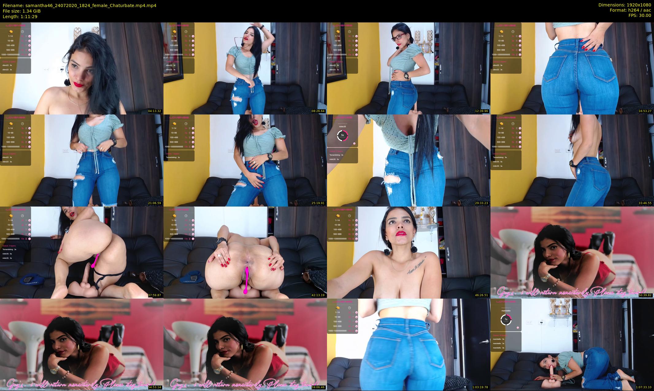 samantha46 — 72 minute Chaturbate female cam show recording, 1080p, Jul 24, 2020