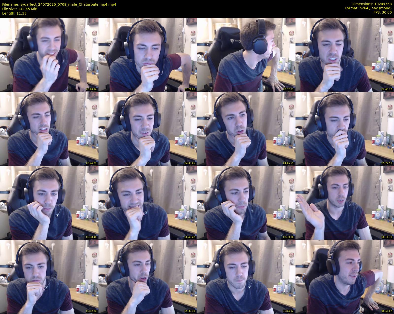 sydaffect — 12 minute Chaturbate male cam show recording, 720p, Jul 24, 2020