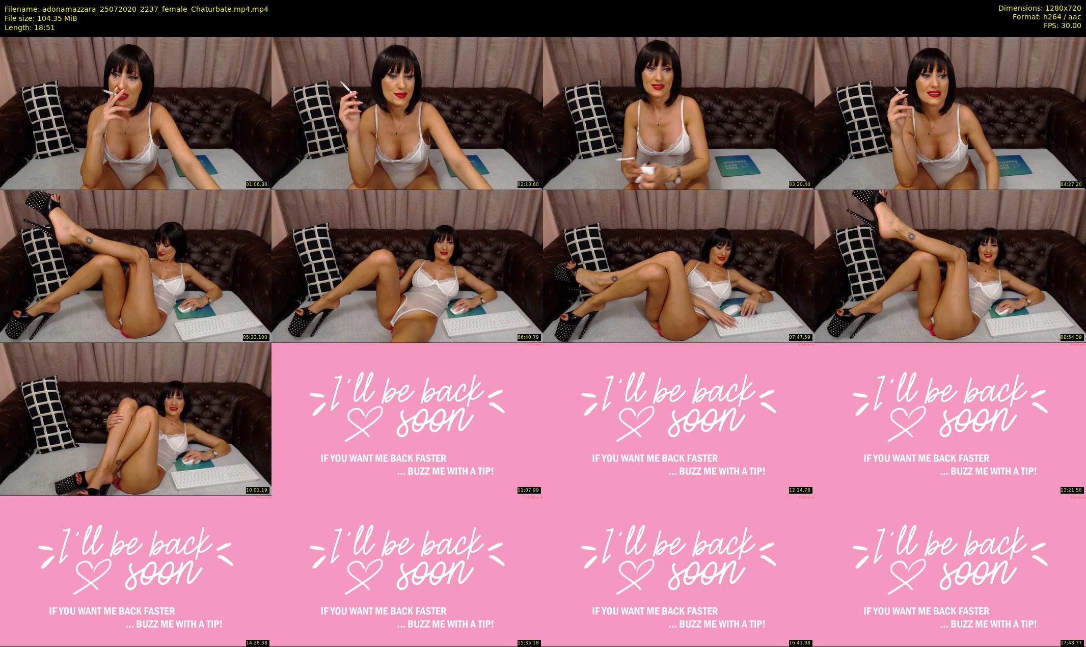 adonamazzara — 19 minute Chaturbate female cam show recording, 720p, Jul 25, 2020