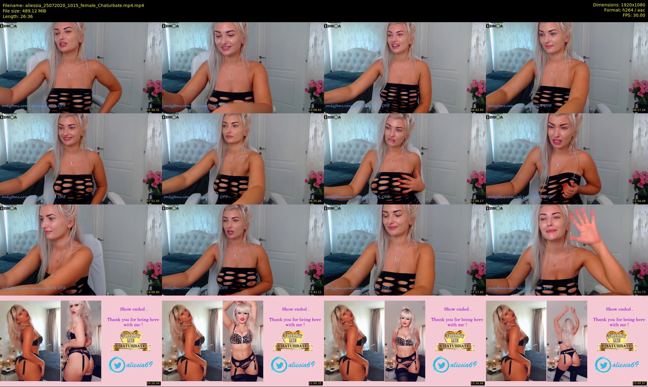 aliessia — 27 minute Chaturbate female cam show recording, 1080p, Jul 25, 2020