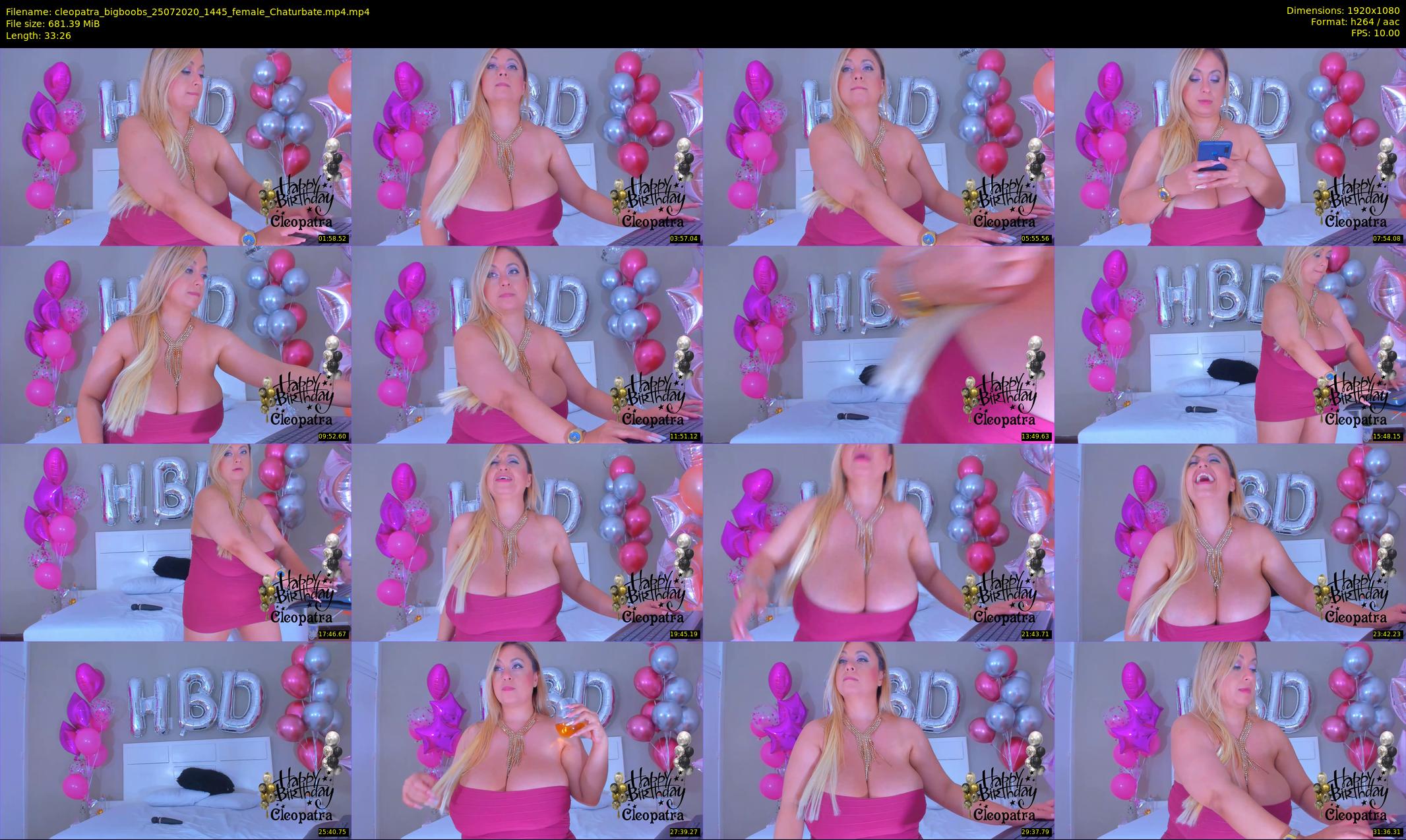 cleopatra_bigboobs — 34 minute Chaturbate female cam show recording, 1080p, Jul 25, 2020