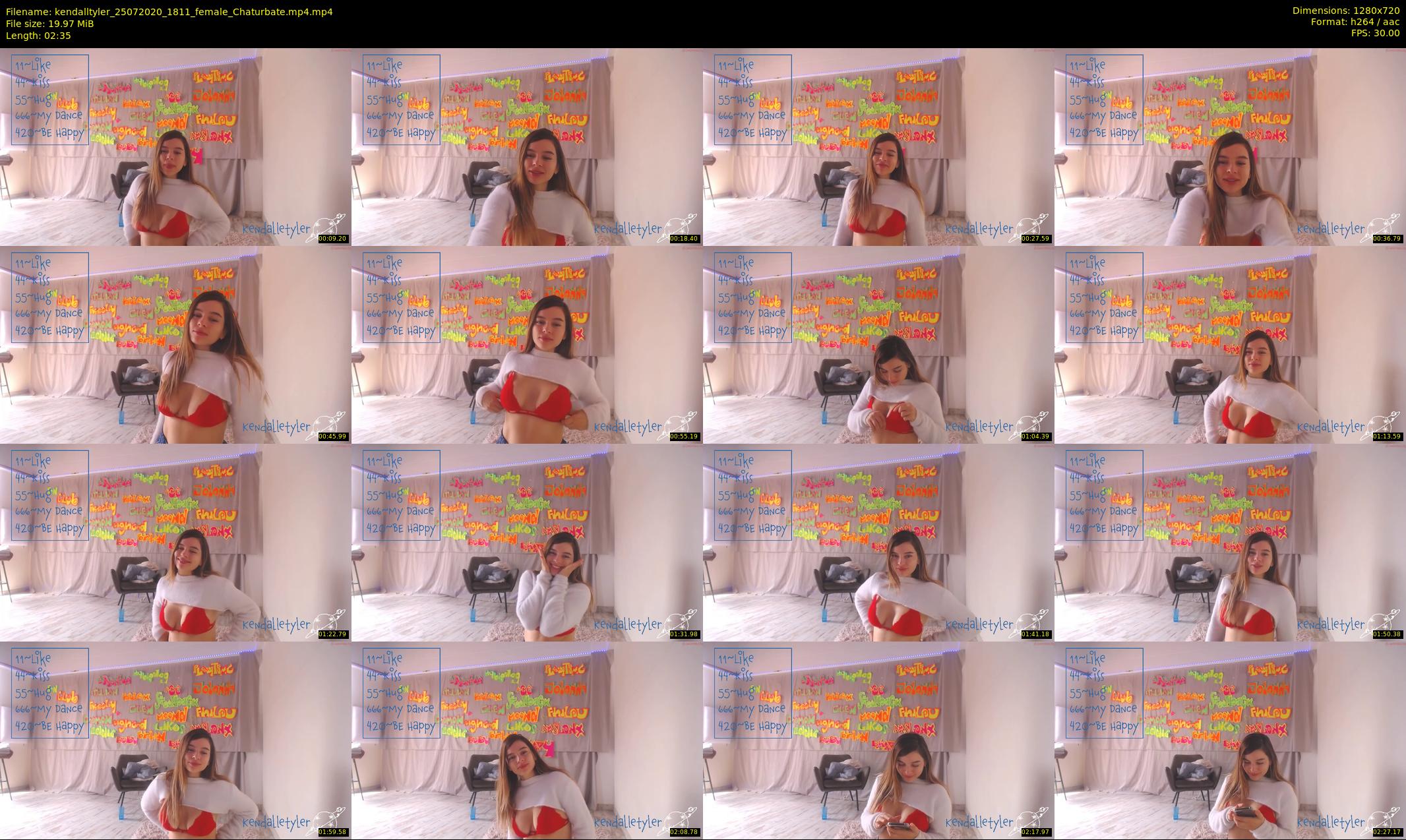 kendalltyler — 3 minute Chaturbate female cam show recording, 720p, Jul 25, 2020