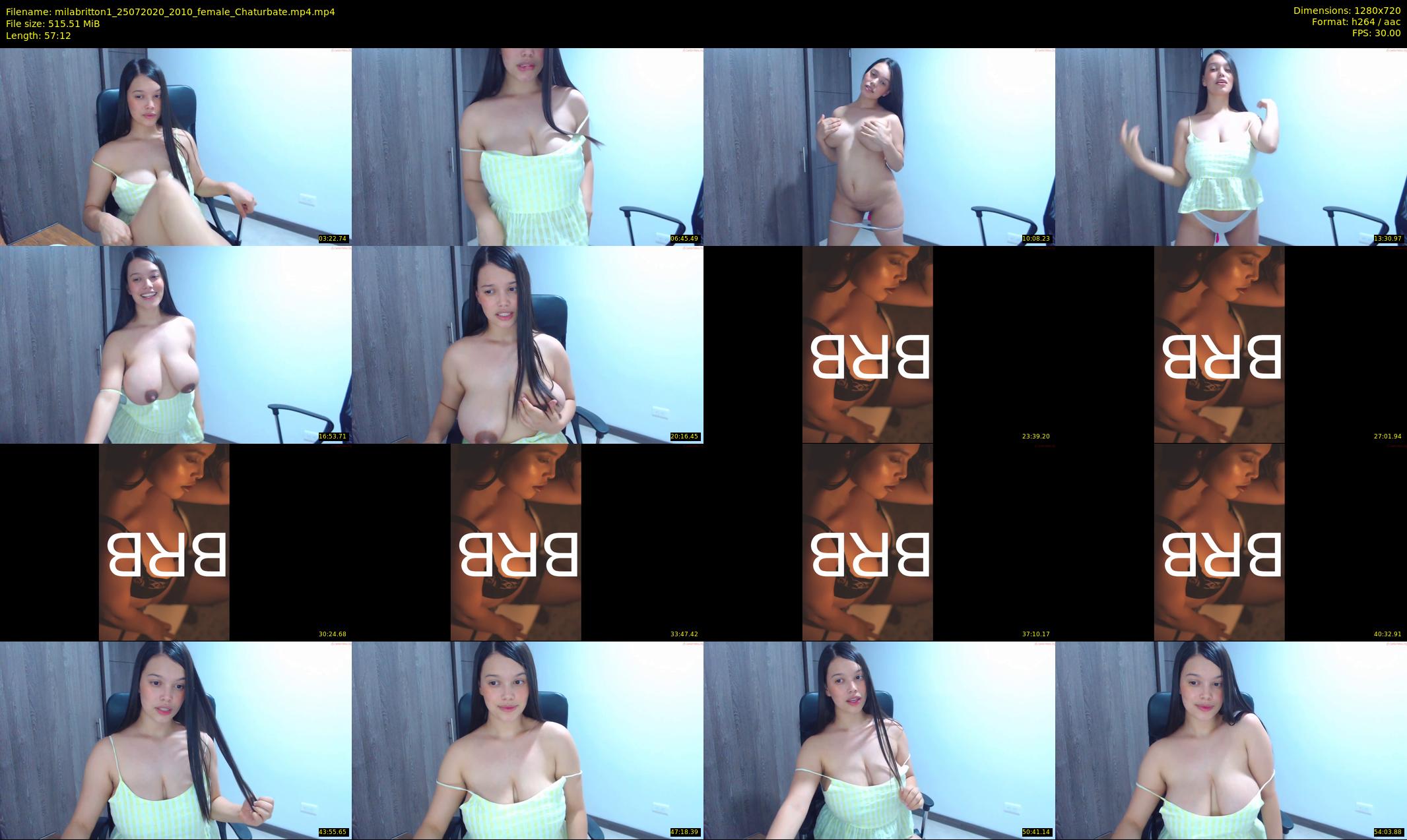 milabritton1 — 58 minute Chaturbate female cam show recording, 720p, Jul 25, 2020