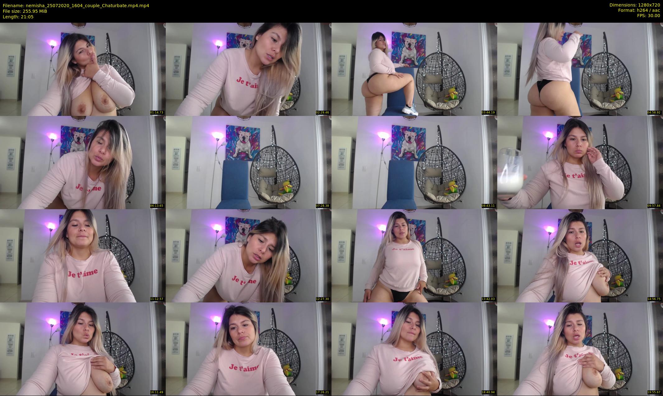 nemisha — 22 minute Chaturbate female cam show recording, 720p, Jul 25, 2020
