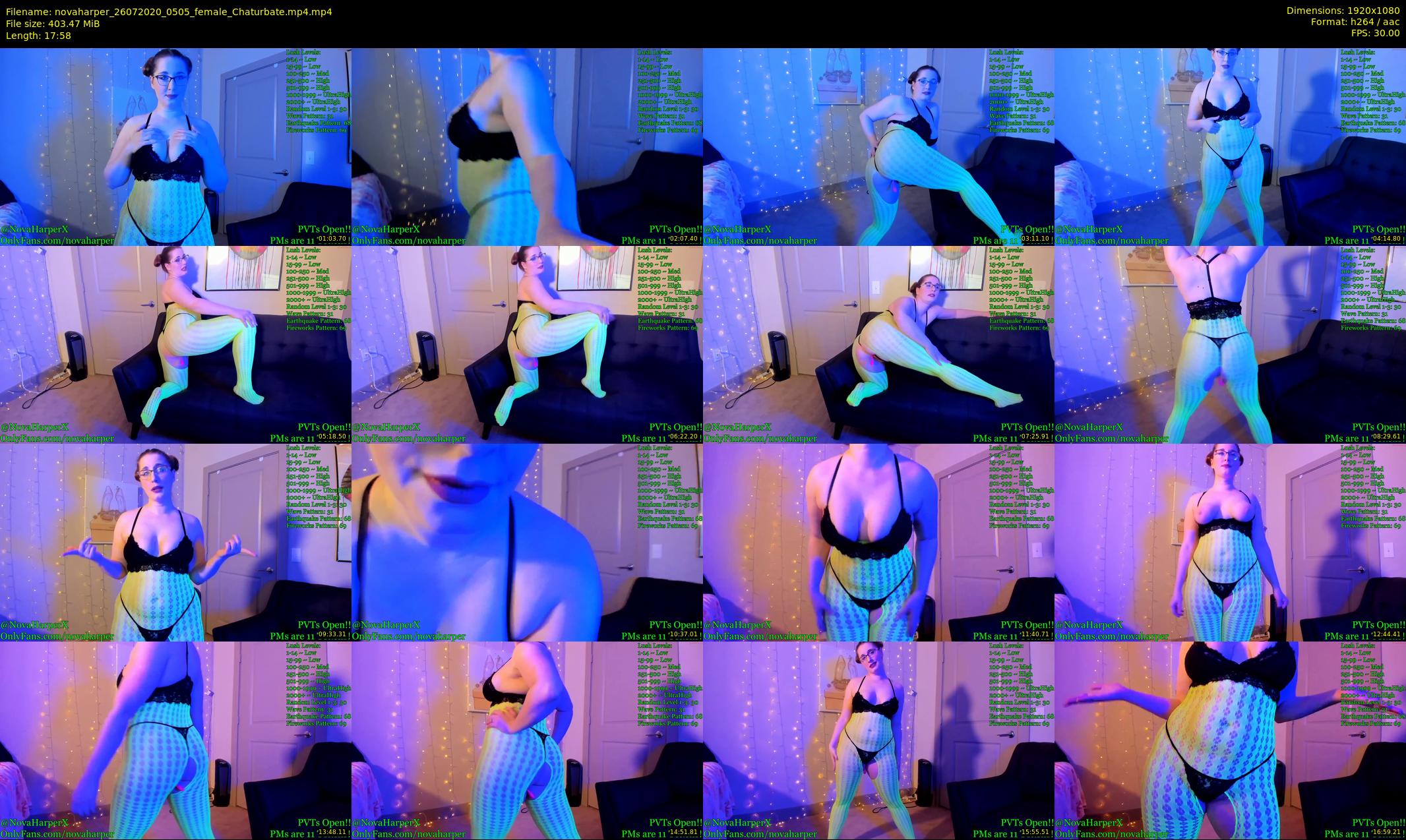 novaharper — 18 minute Chaturbate female cam show recording, 1080p, Jul 26, 2020