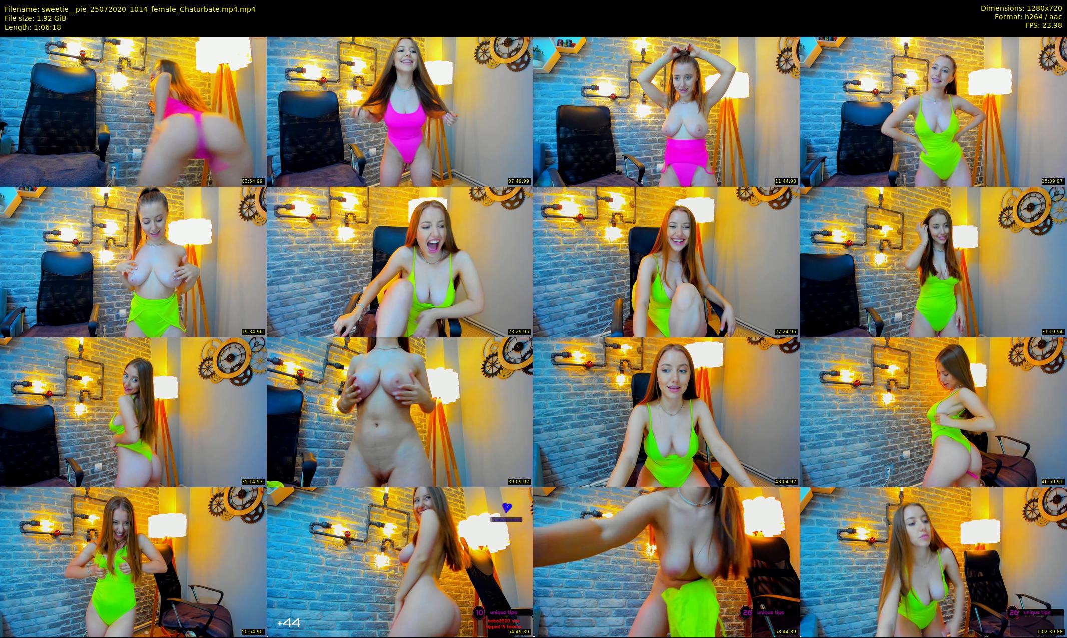 sweetie__pie — 67 minute Chaturbate female cam show recording, 720p, Jul 25, 2020
