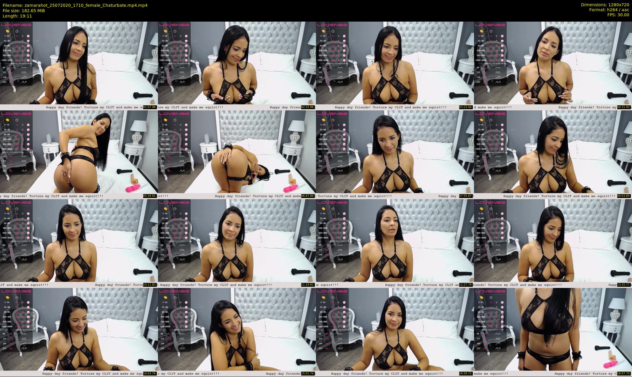zamarahot — 20 minute Chaturbate female cam show recording, 720p, Jul 25, 2020