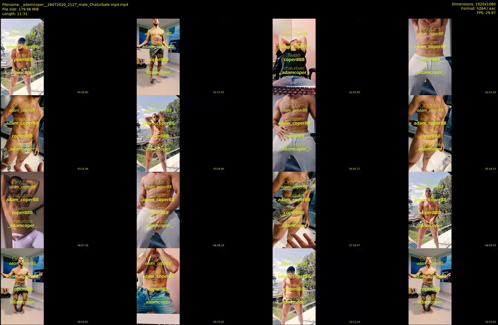 _adamcoper_ — 12 minute Chaturbate male cam show recording, 1080p, Jul 26, 2020