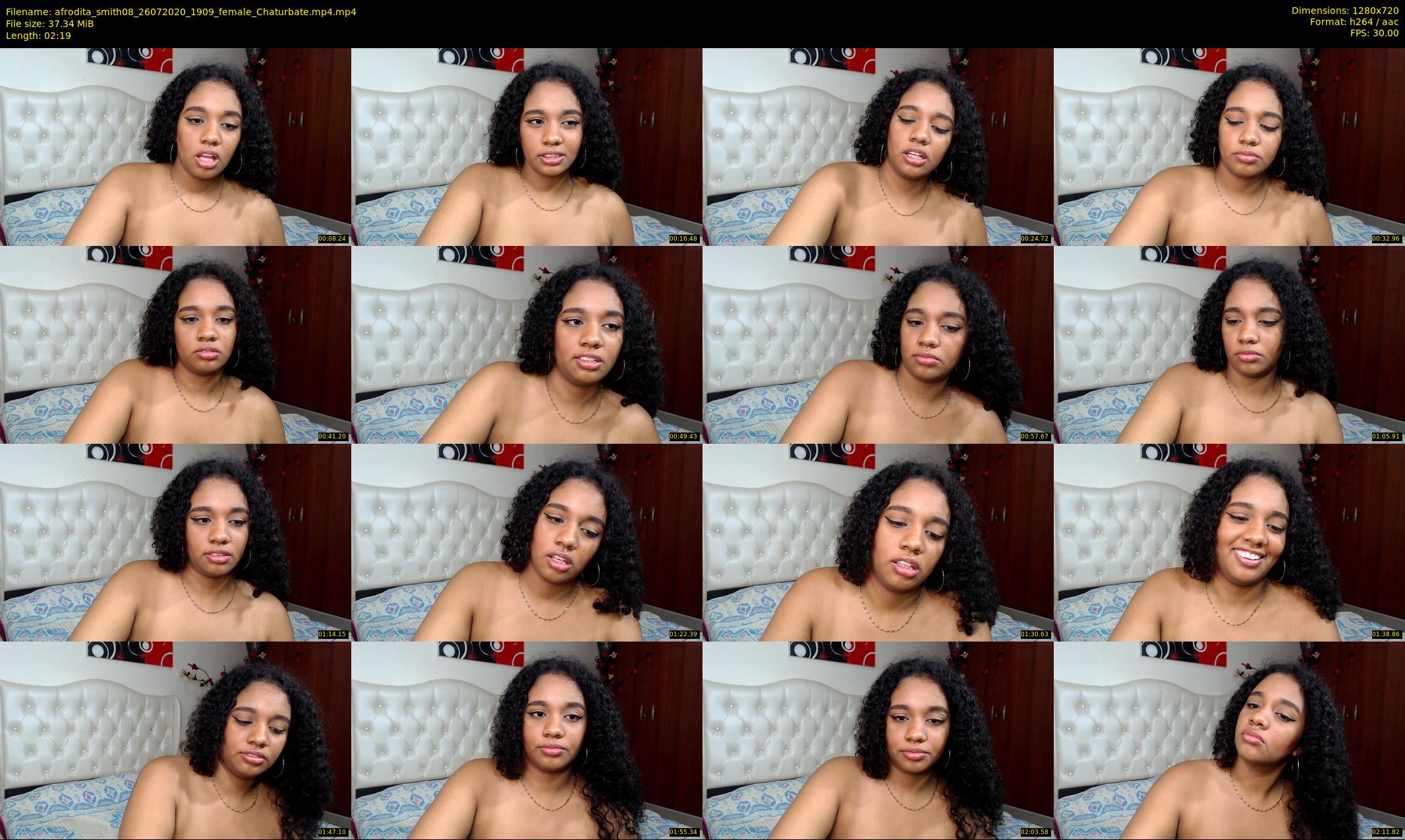 afrodita_smith08 — 3 minute Chaturbate female cam show recording, 720p, Jul 26, 2020