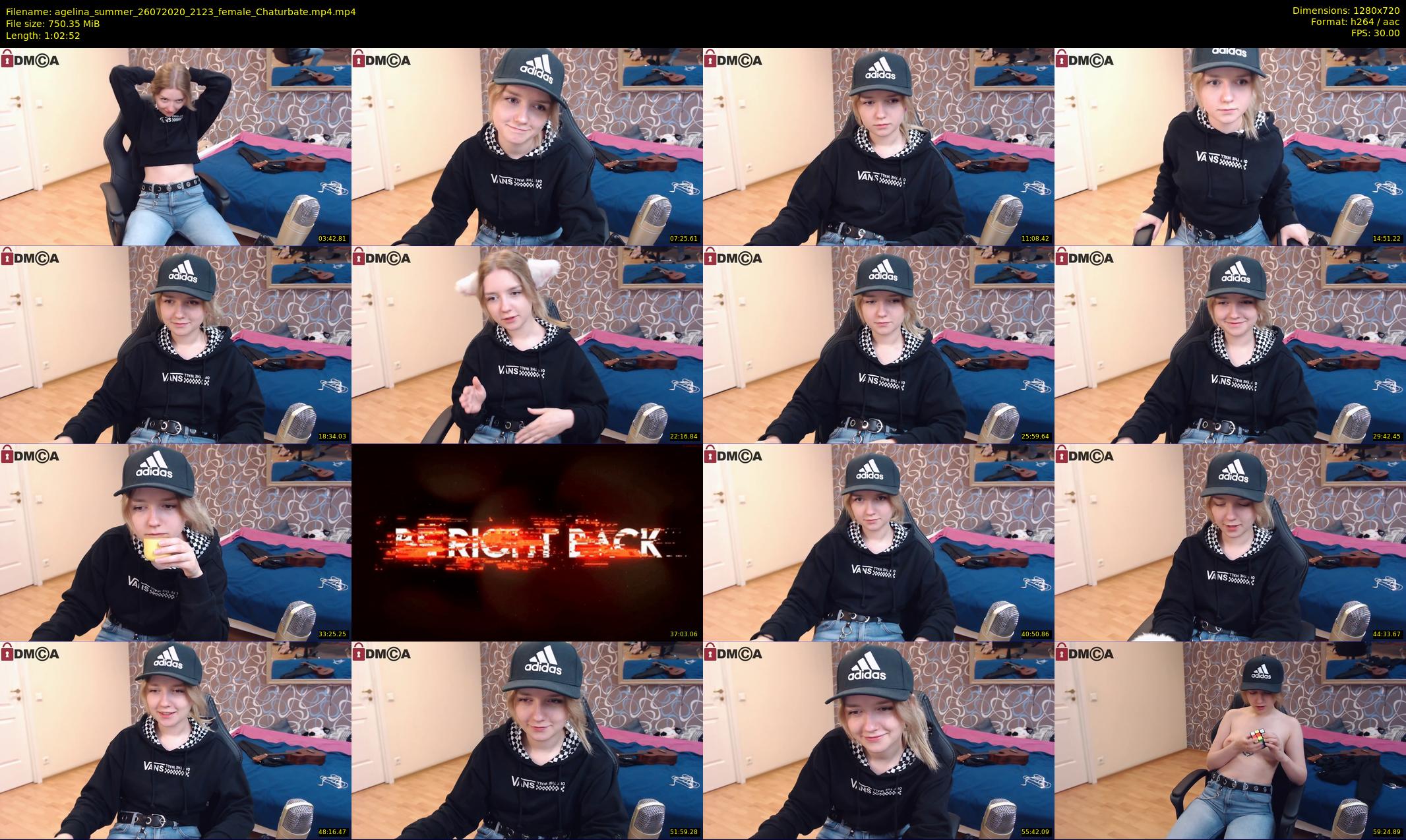 agelina_summer — 63 minute Chaturbate female cam show recording, 720p, Jul 26, 2020
