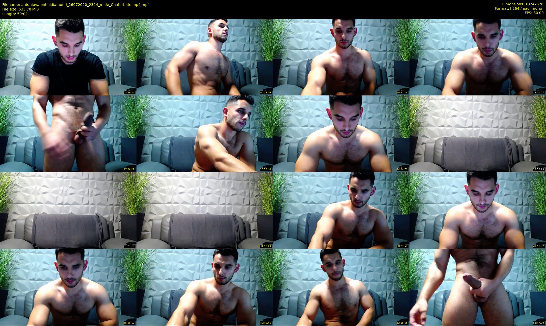 antoniovalentinidiamond — 60 minute Chaturbate male cam show recording, 480p, Jul 26, 2020