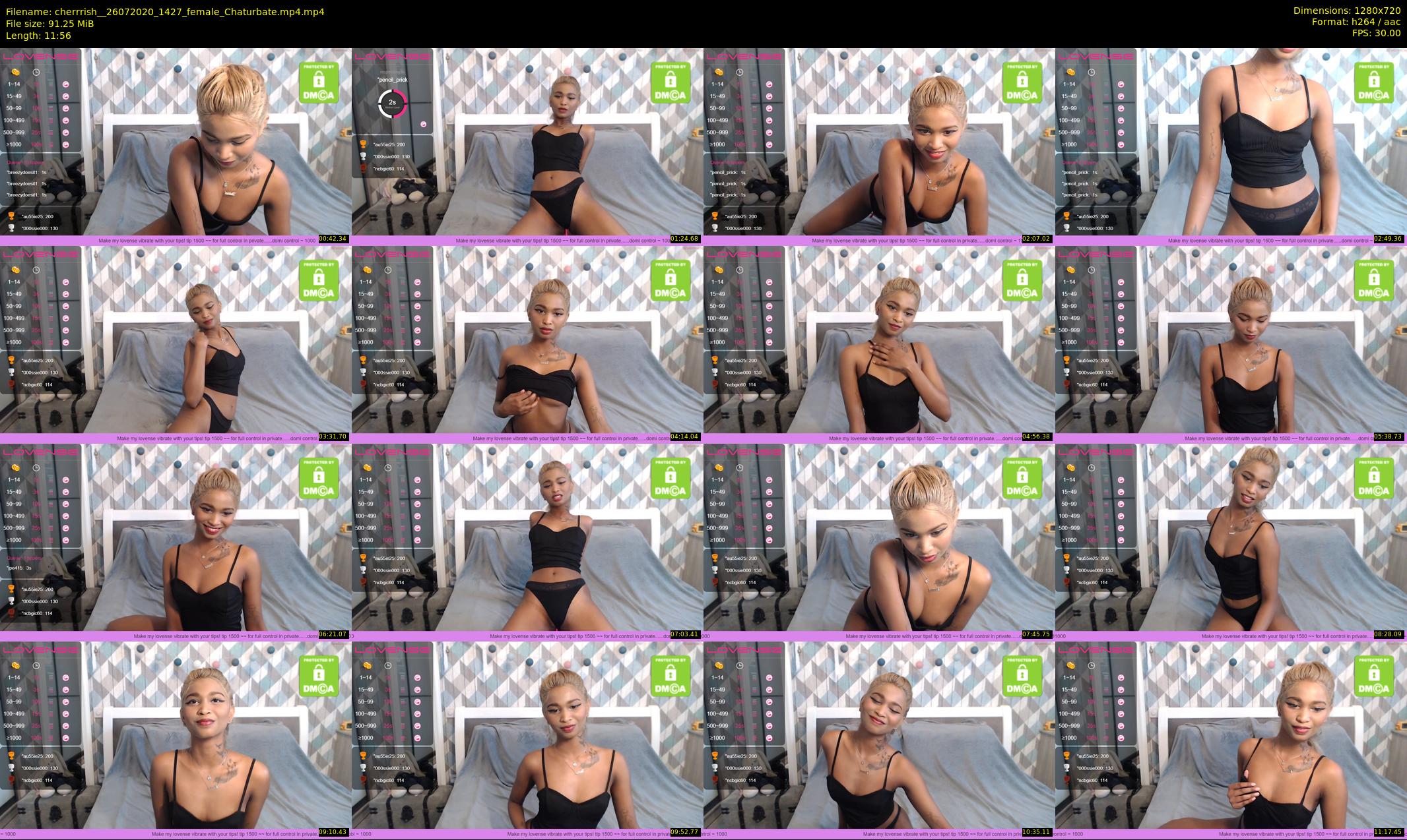 cherrrish_ — 12 minute Chaturbate female cam show recording, 720p, Jul 26, 2020