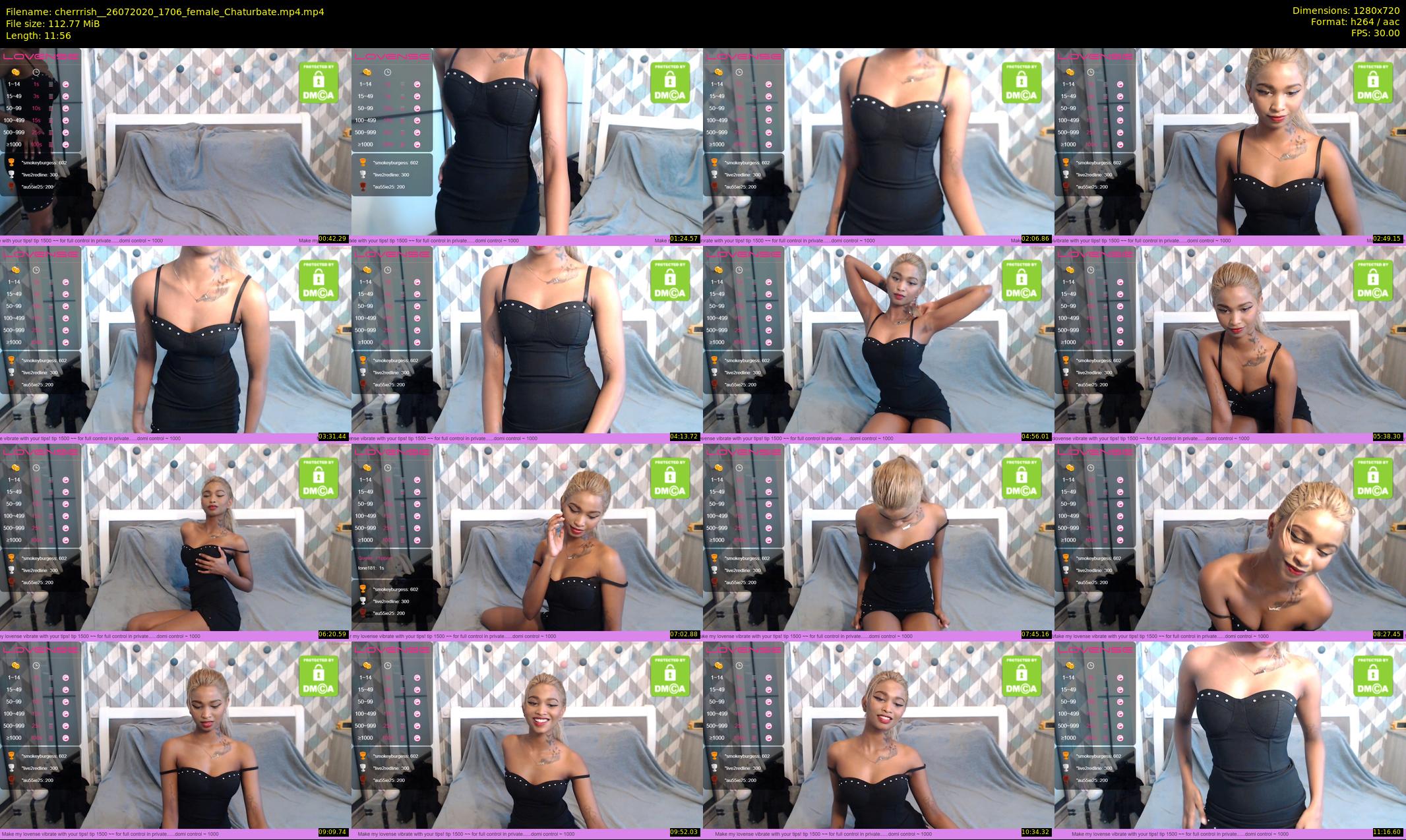 cherrrish_ — 12 minute Chaturbate female cam show recording, 720p, Jul 26, 2020