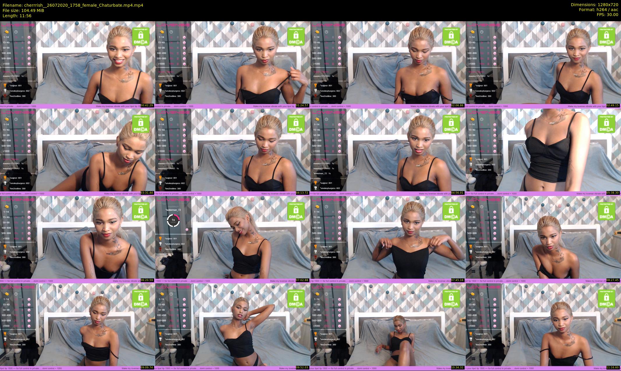 cherrrish_ — 12 minute Chaturbate female cam show recording, 720p, Jul 26, 2020