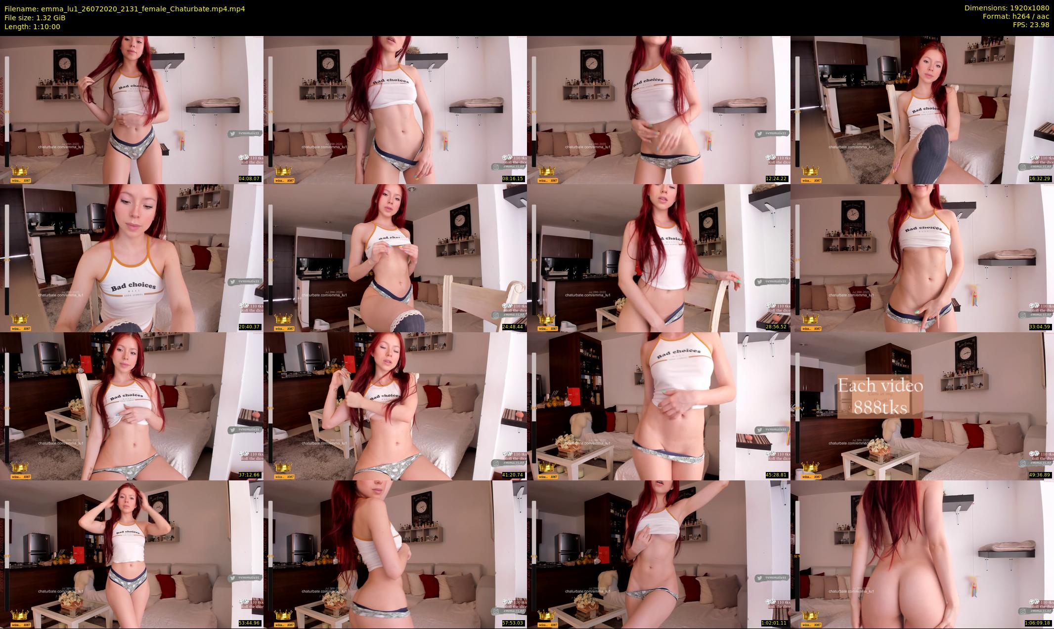 emma_lu1 — 70 minute Chaturbate female cam show recording, 1080p, Jul 26, 2020
