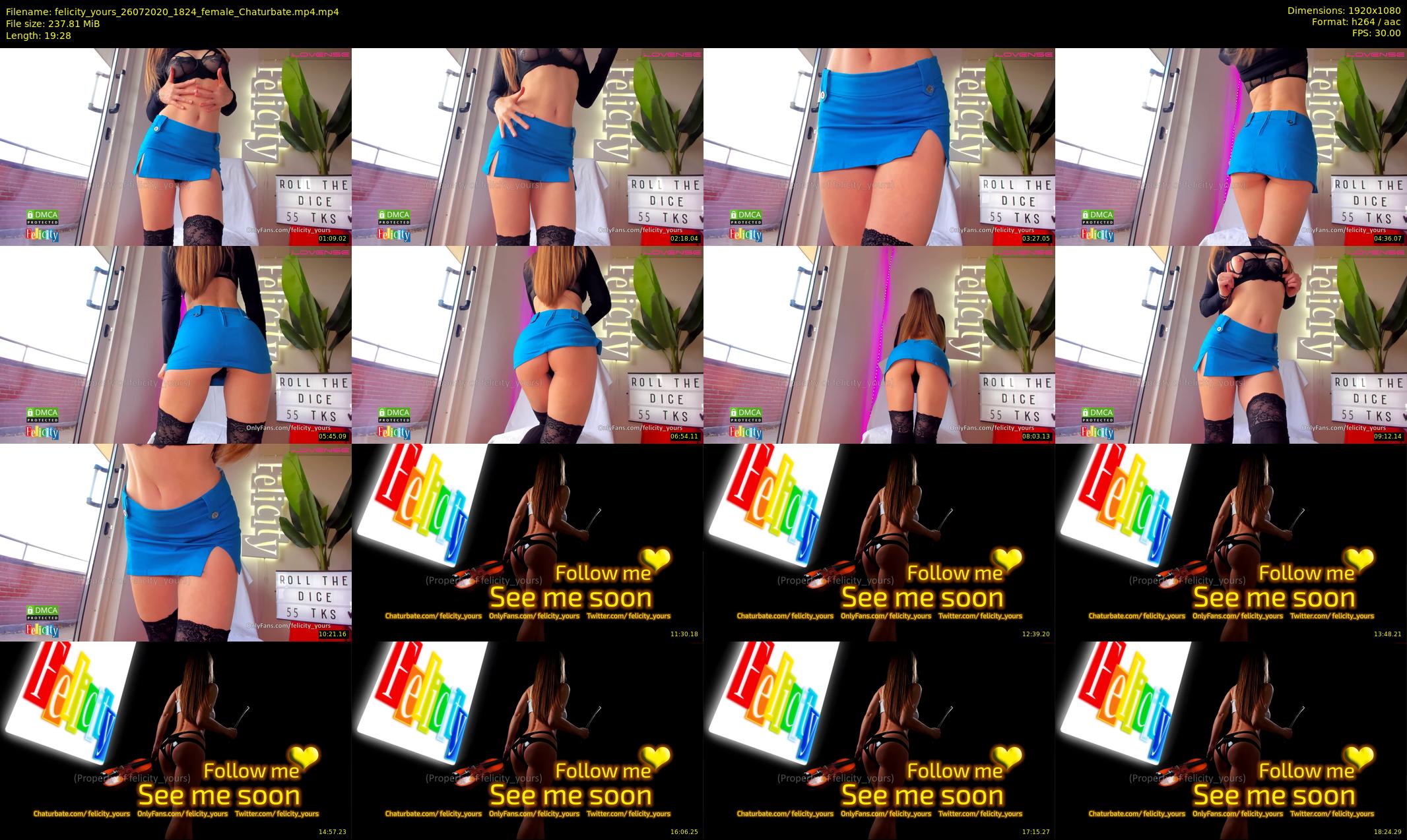 felicity_yours — 20 minute Chaturbate female cam show recording, 1080p, Jul 26, 2020