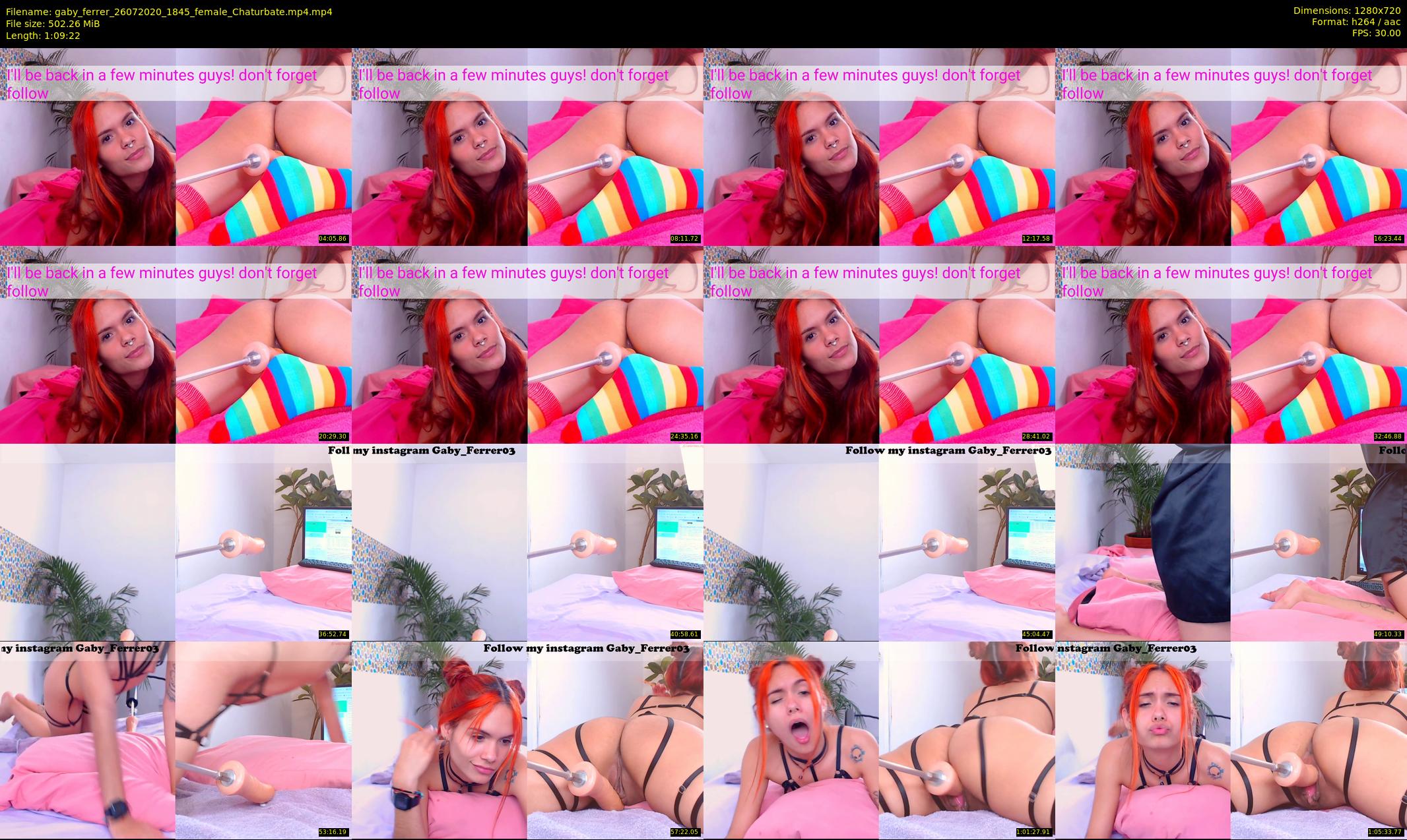 gaby_ferrer — 70 minute Chaturbate female cam show recording, 720p, Jul 26, 2020