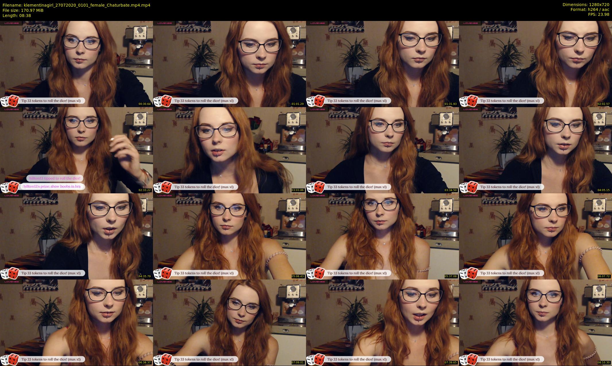 klementinagirl — 9 minute Chaturbate female cam show recording, 720p, Jul 27, 2020