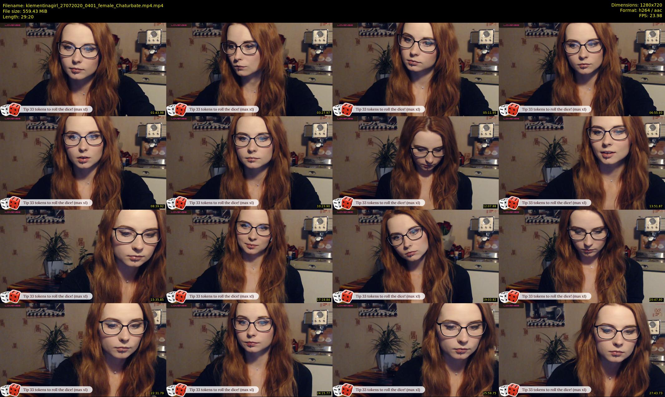 klementinagirl — 30 minute Chaturbate female cam show recording, 720p, Jul 27, 2020