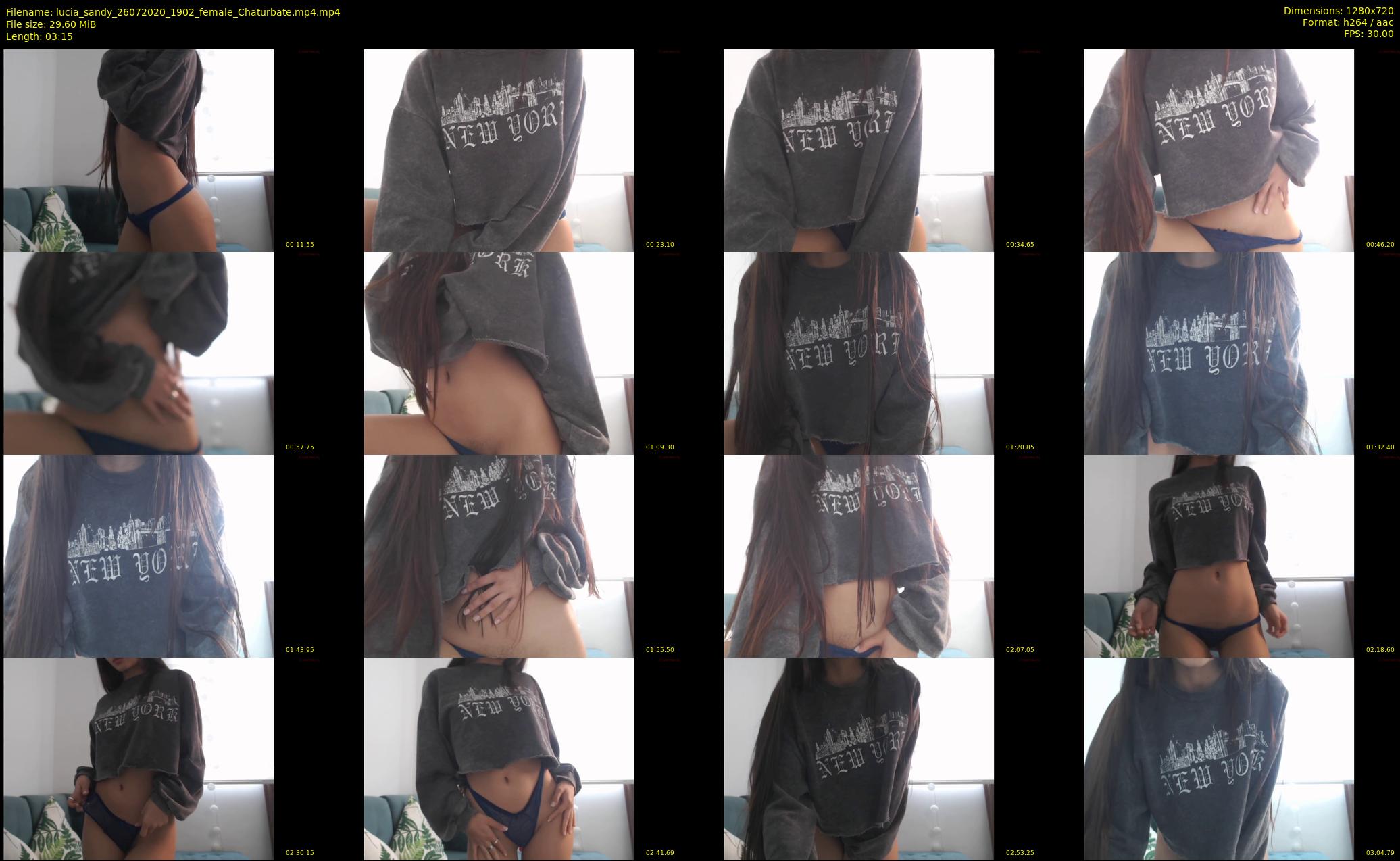 lucia_sandy — 4 minute Chaturbate female cam show recording, 720p, Jul 26, 2020