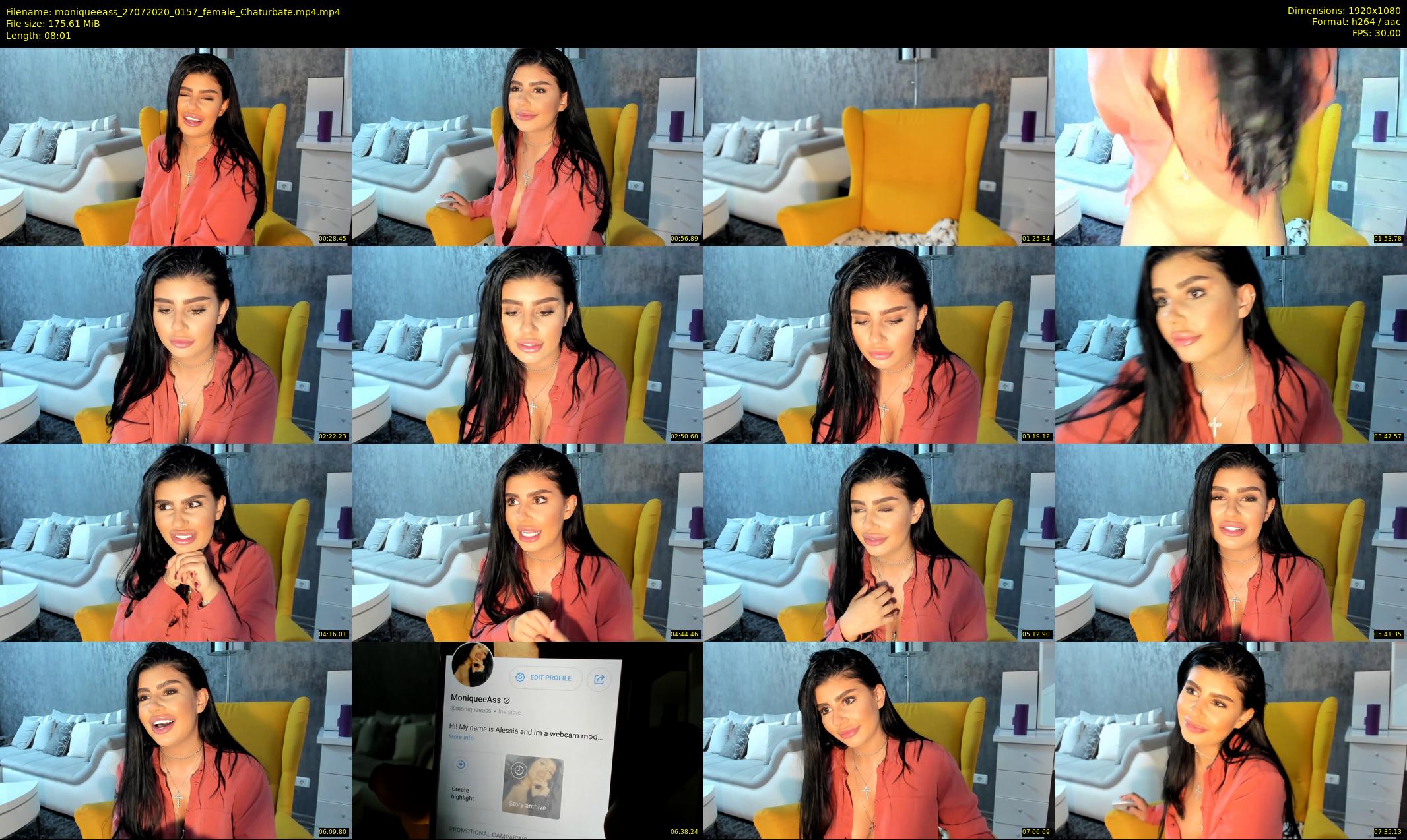 moniqueeass — 9 minute Chaturbate female cam show recording, 1080p, Jul 27, 2020