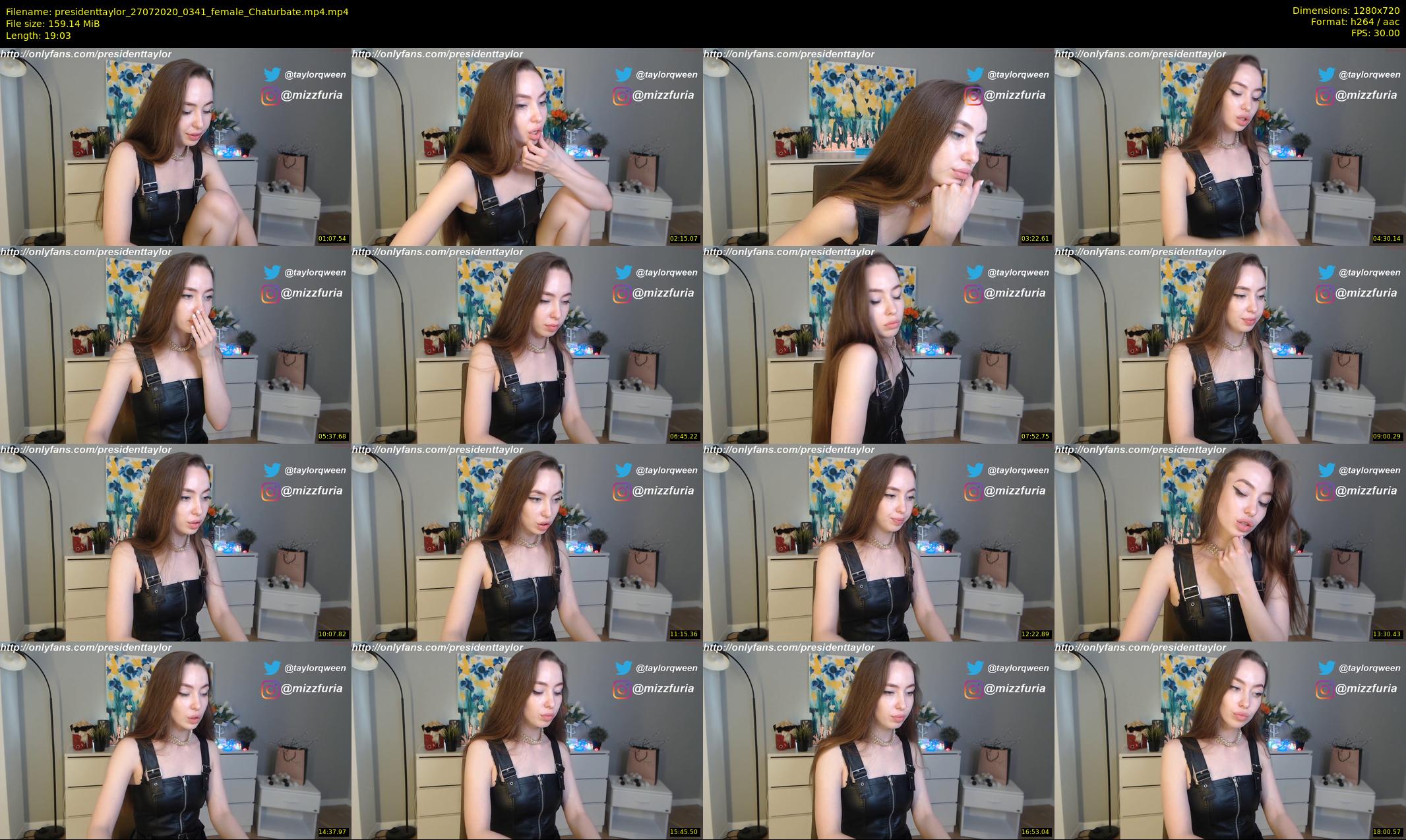 presidenttaylor — 20 minute Chaturbate female cam show recording, 720p, Jul 27, 2020