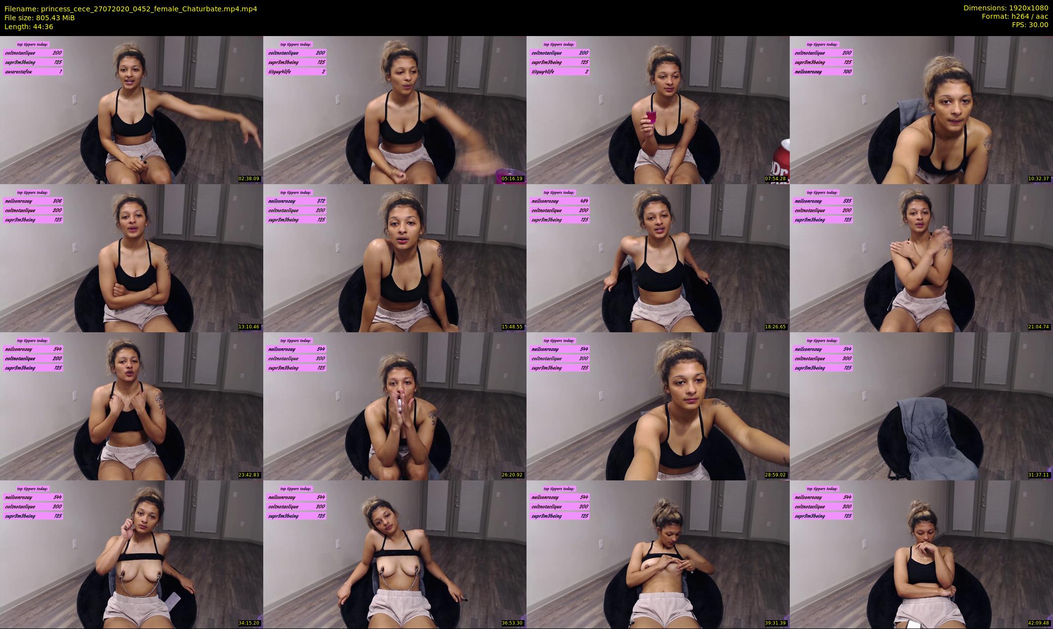 princess_cece — 45 minute Chaturbate female cam show recording, 1080p, Jul 27, 2020