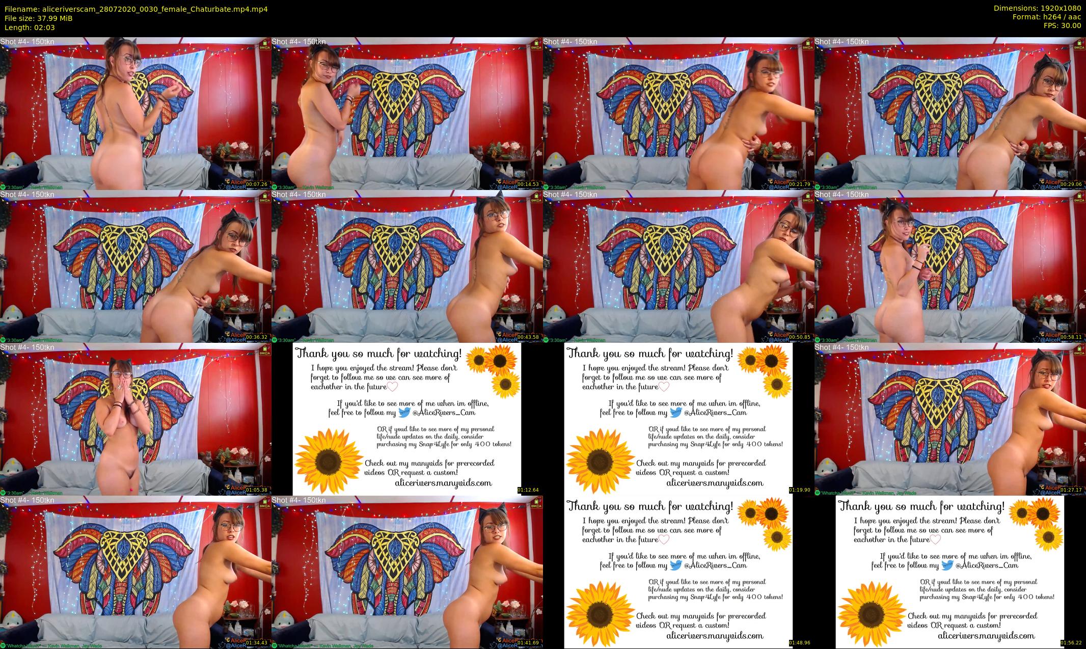 aliceriverscam — 3 minute Chaturbate female cam show recording, 1080p, Jul 28, 2020