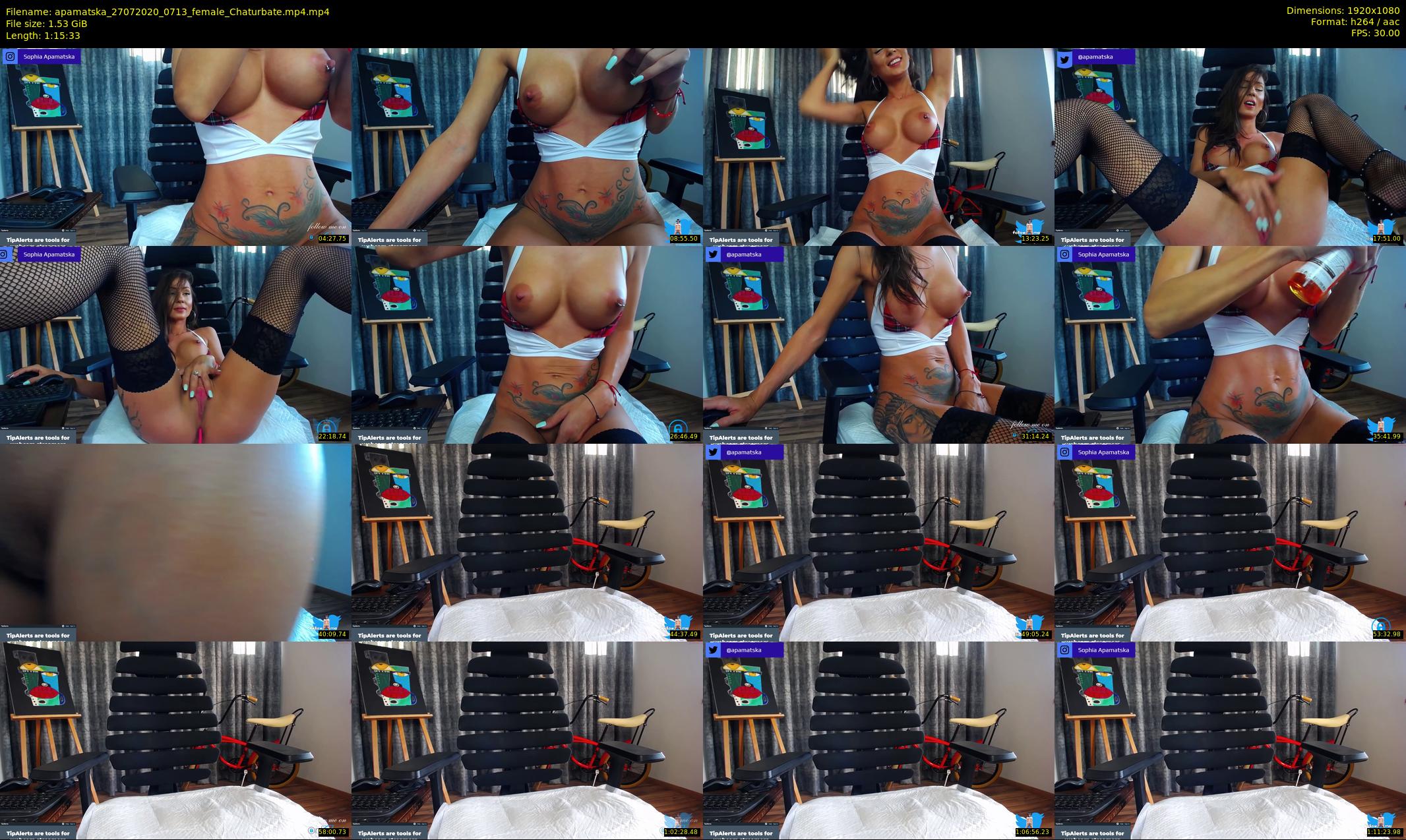 apamatska — 76 minute Chaturbate female cam show recording, 1080p, Jul 27, 2020